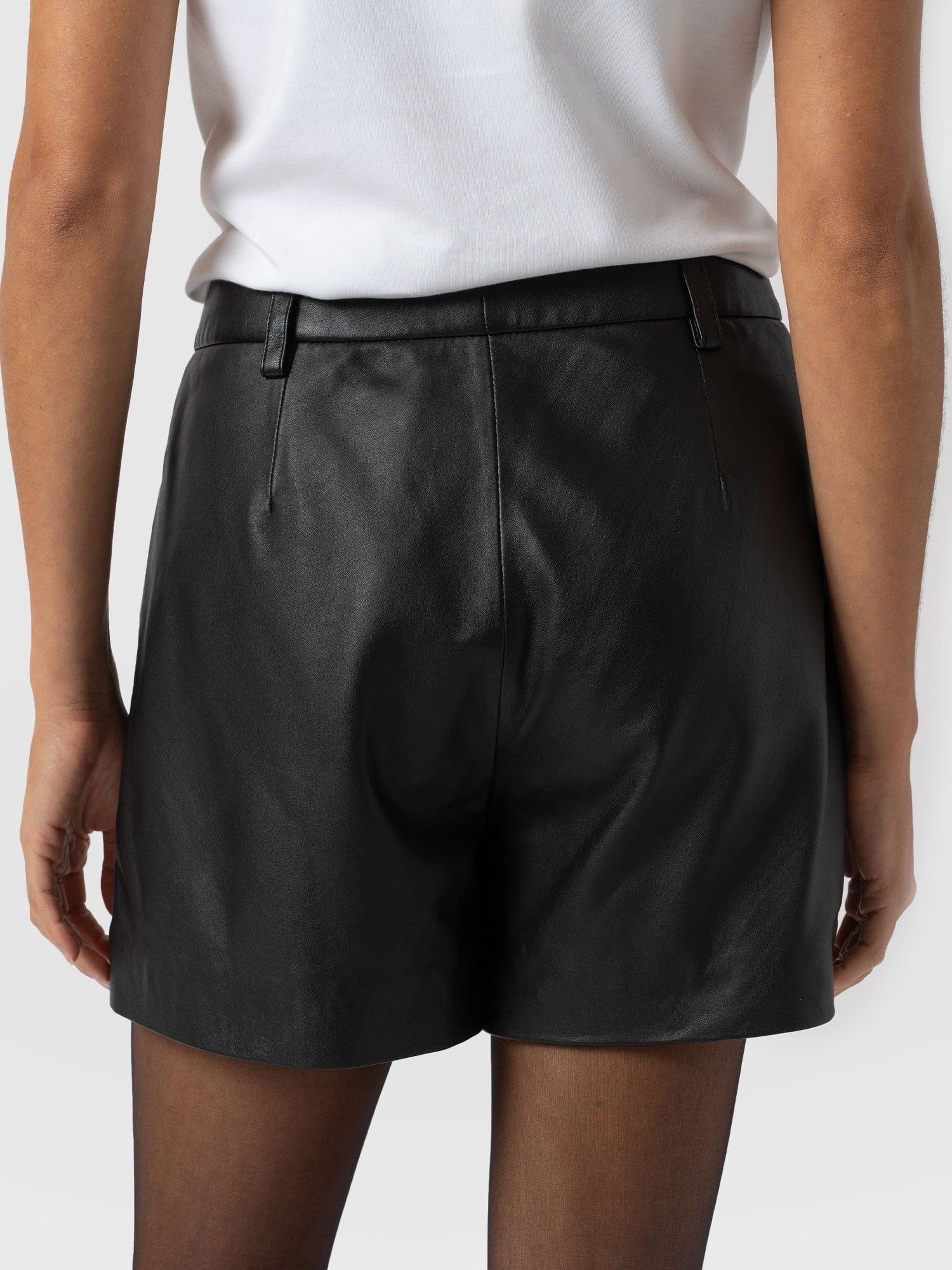 Bonham Leather Short - Black - Image 4