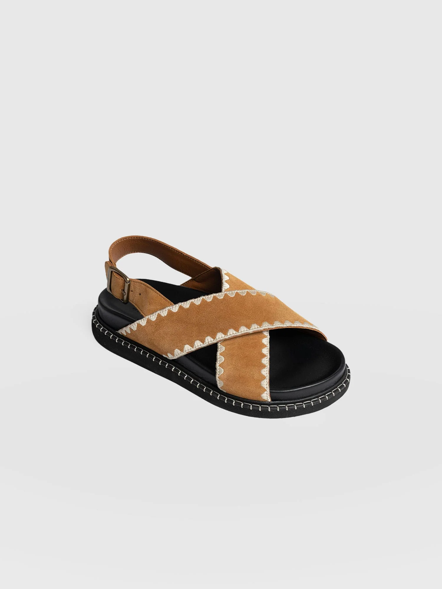 Bonnie Cross Over Sandals - Tan - Image 3