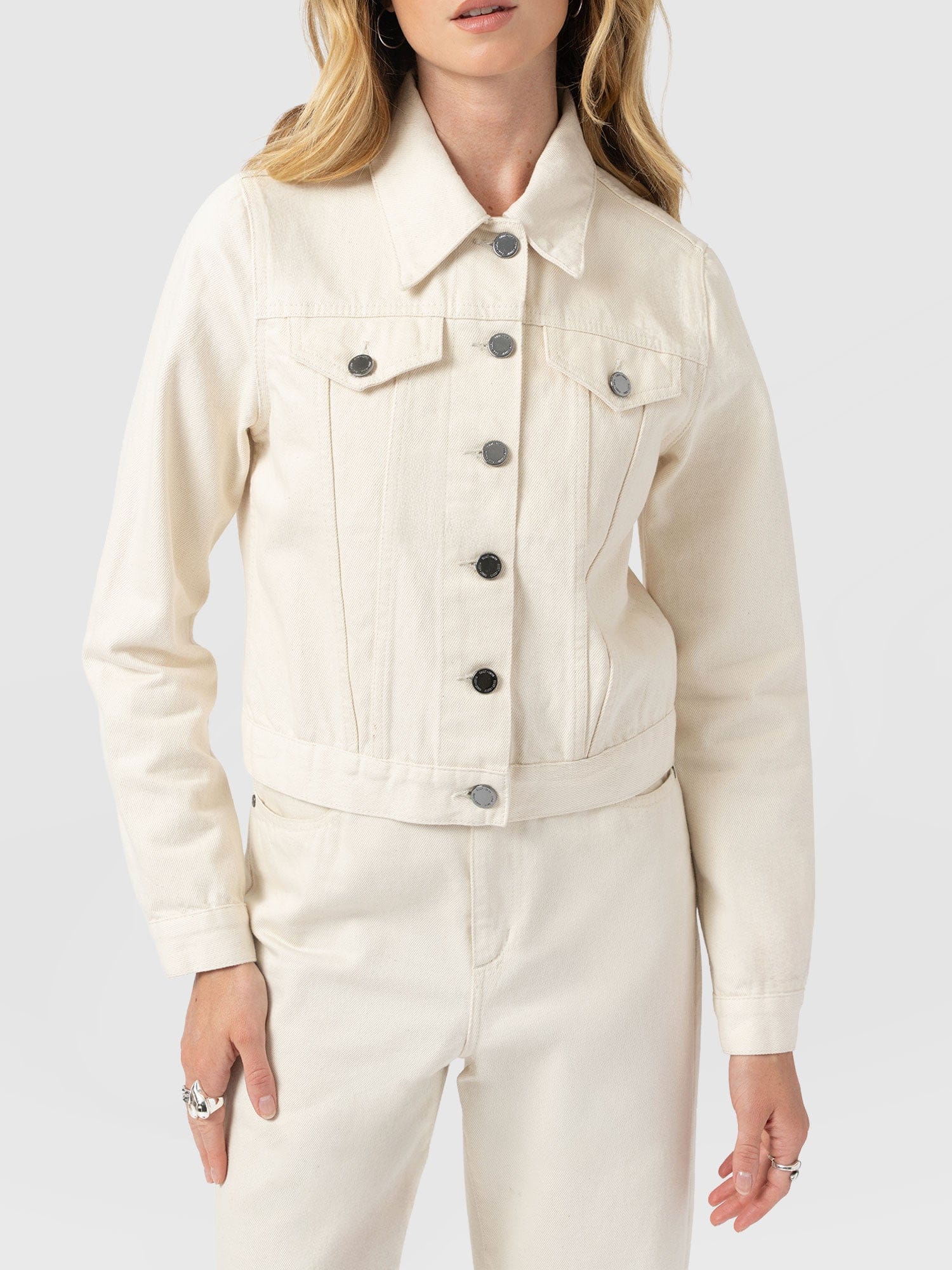 Bowie Denim Jacket - Cream - Image 4