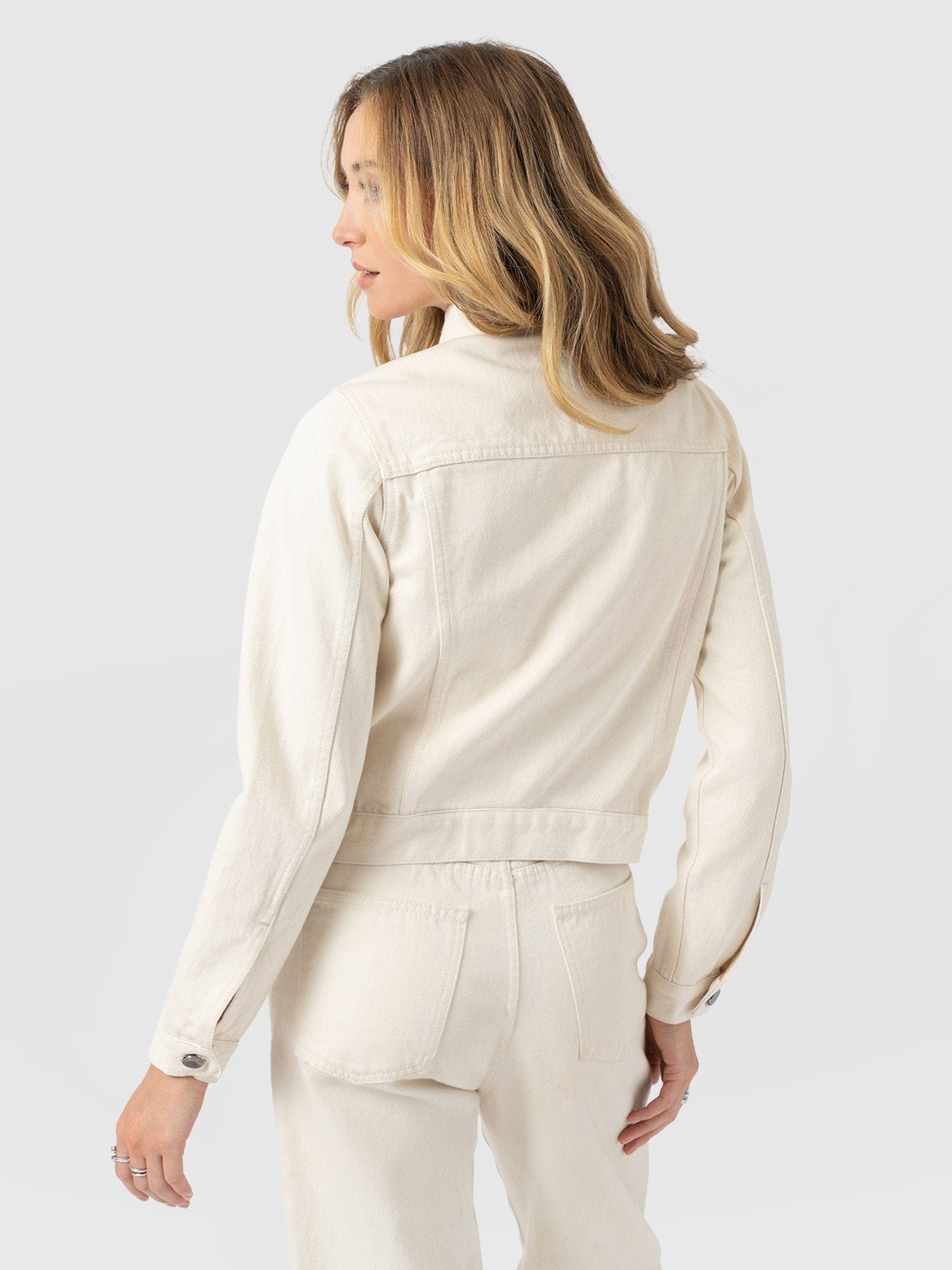 Bowie Denim Jacket - Cream - Image 6