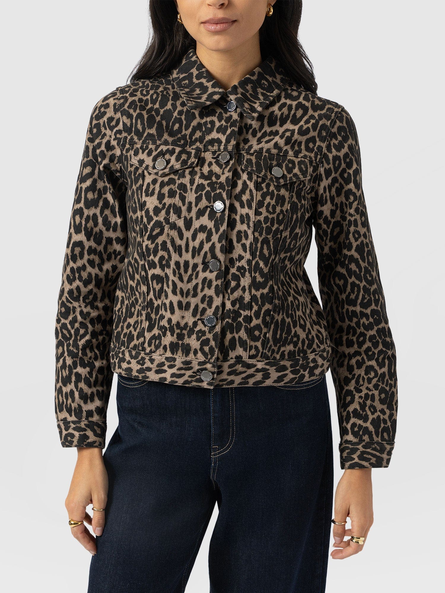 Bowie Denim Jacket - Leopard - Image 3