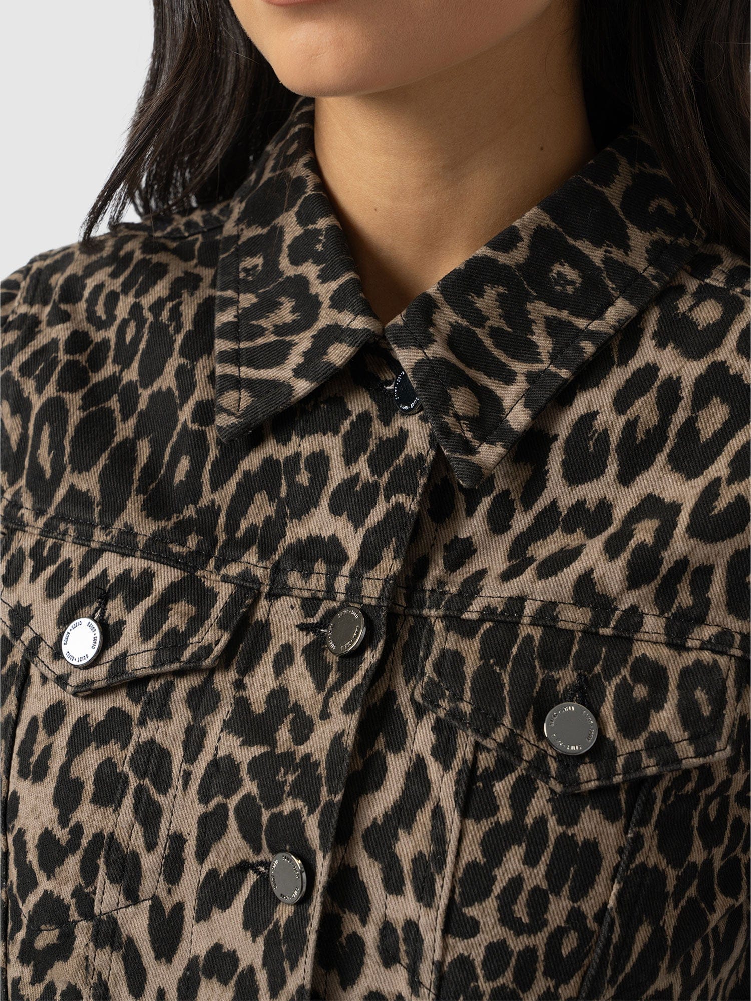 Bowie Denim Jacket - Leopard - Image 4