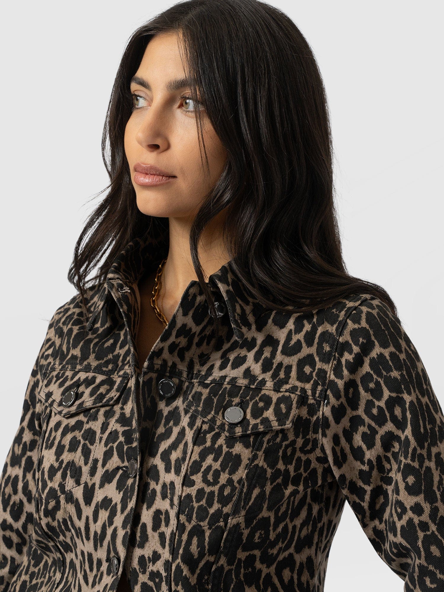 Bowie Denim Jacket - Leopard - Image 5