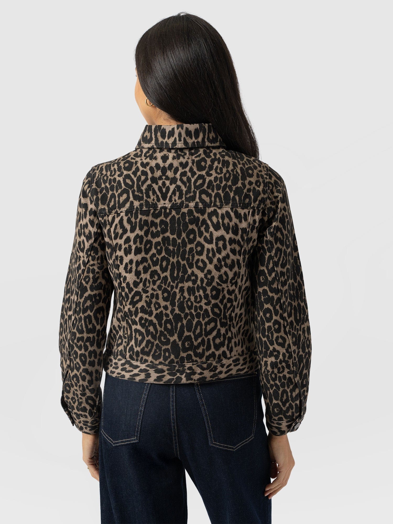 Bowie Denim Jacket - Leopard - Image 6