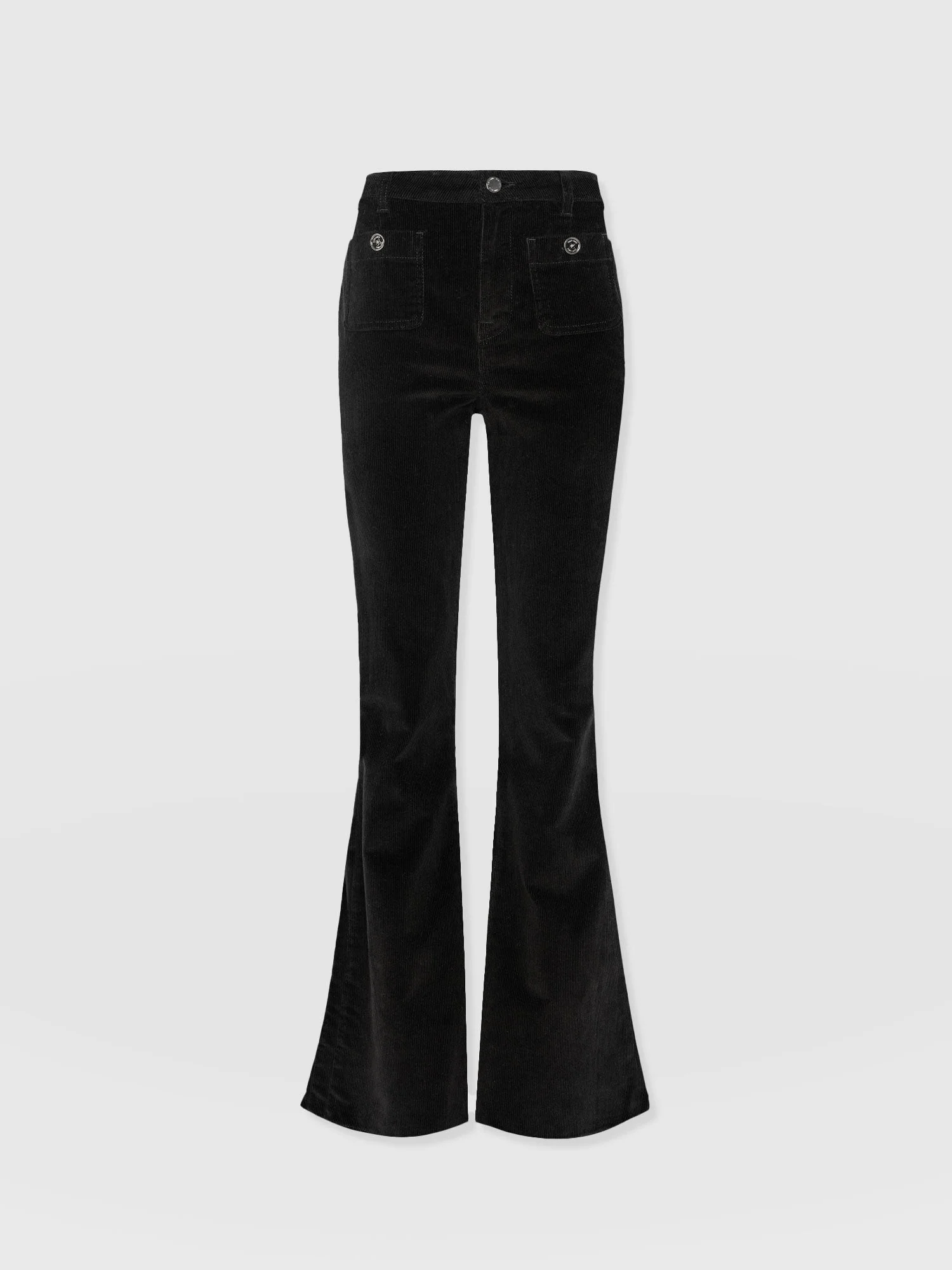 Bowie Flared Pant - Black Cord - Image 7