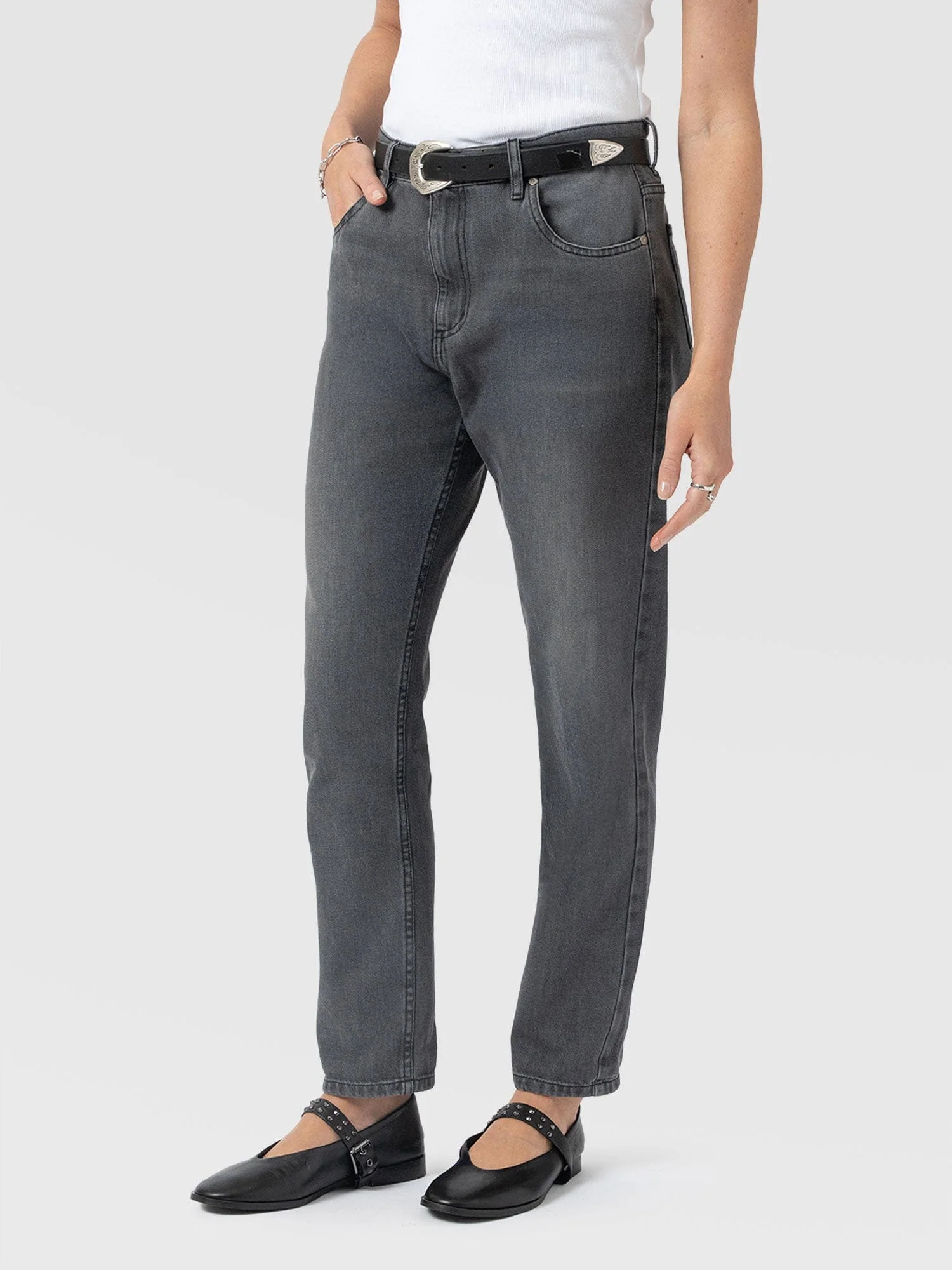 Boyfriend Jeans - Black - Image 4