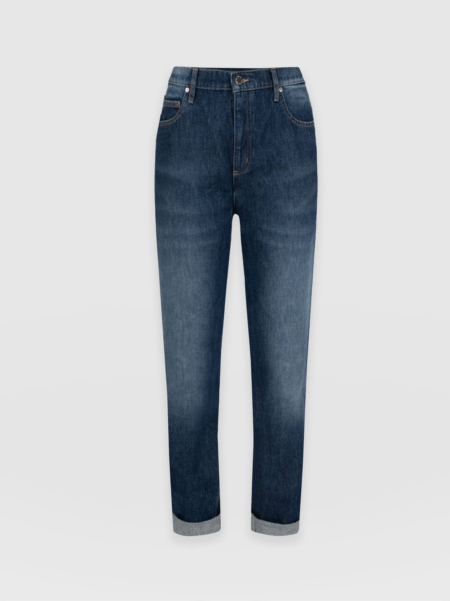 Boyfriend Jeans - Mid Blue - Image 7