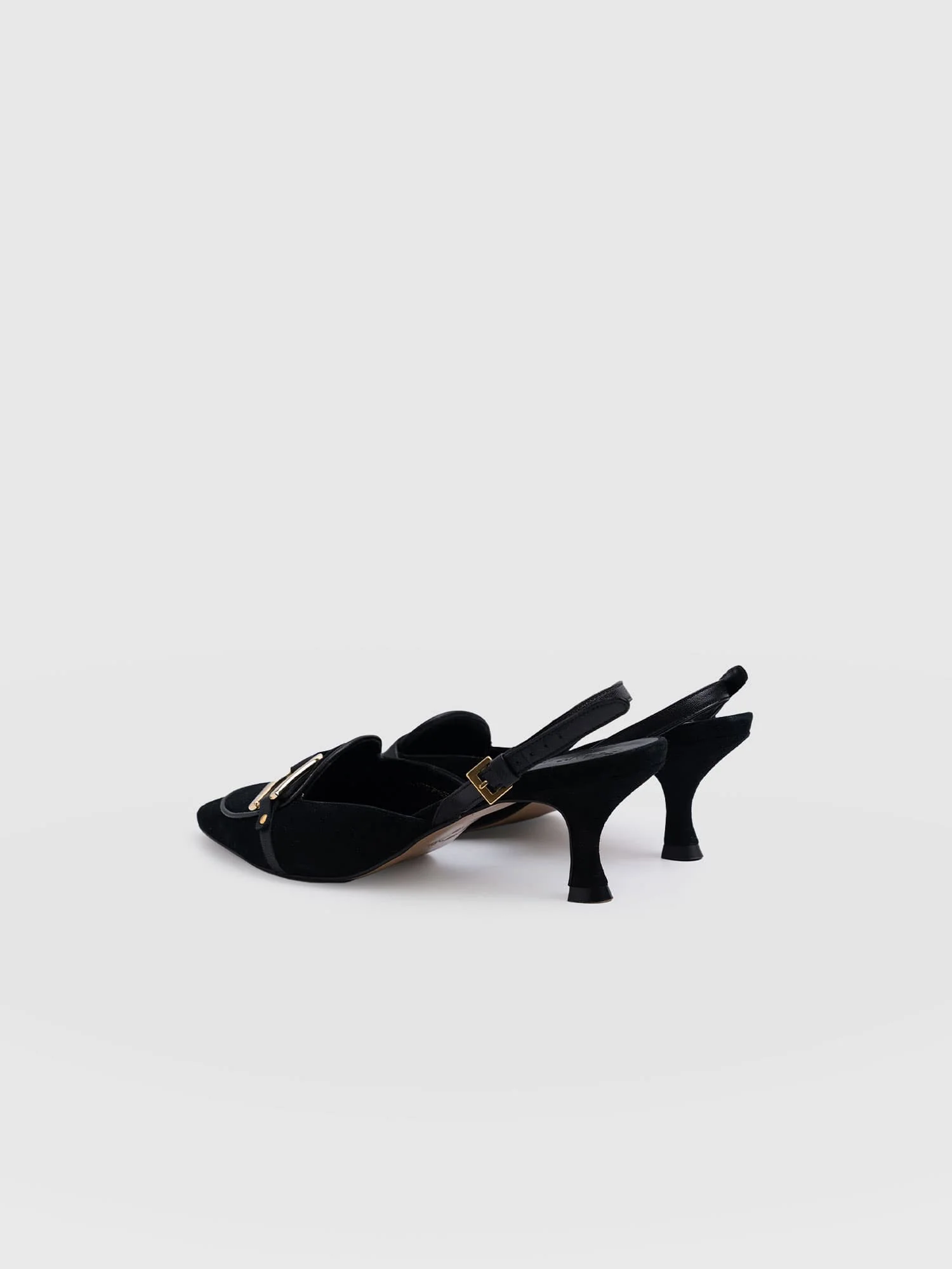 Bridget Sling Back Heels - Black - Image 4