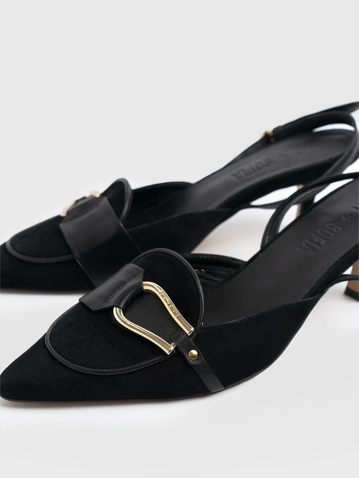 Bridget Sling Back Heels - Black - Image 5