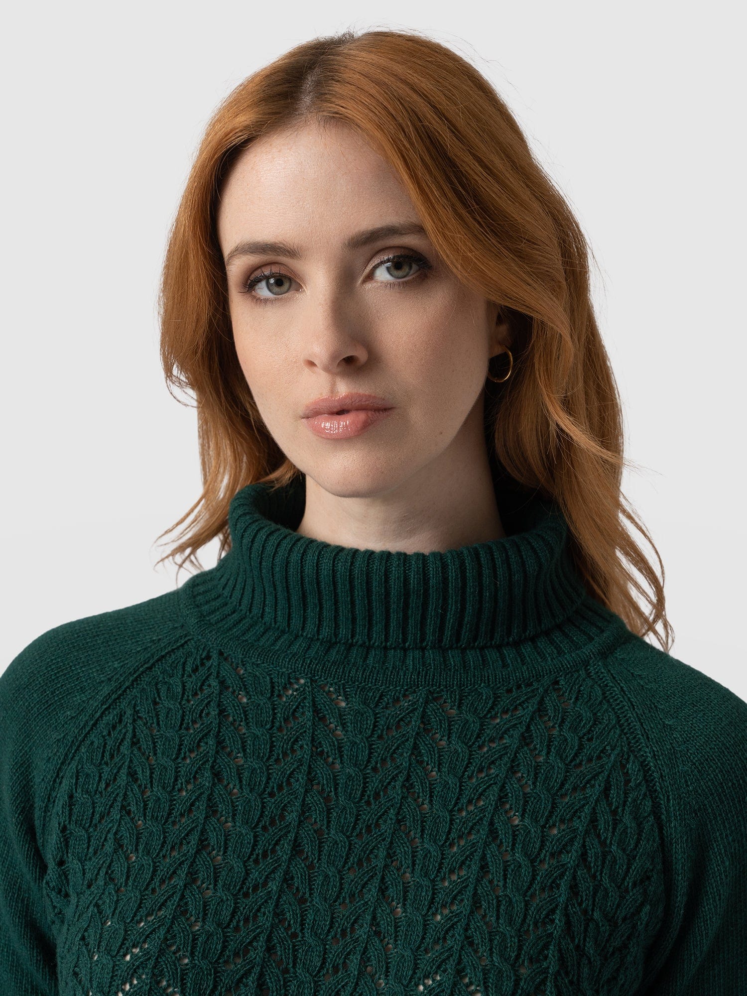 Glen Cable Knit Jumper - Green - Image 3