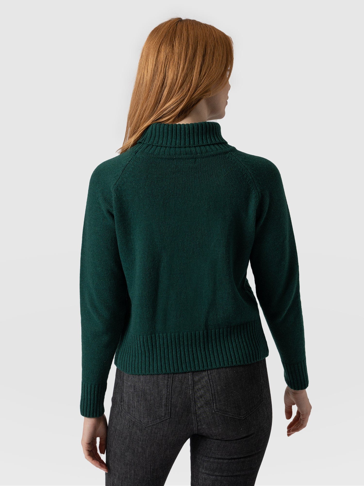 Glen Cable Knit Jumper - Green - Image 6
