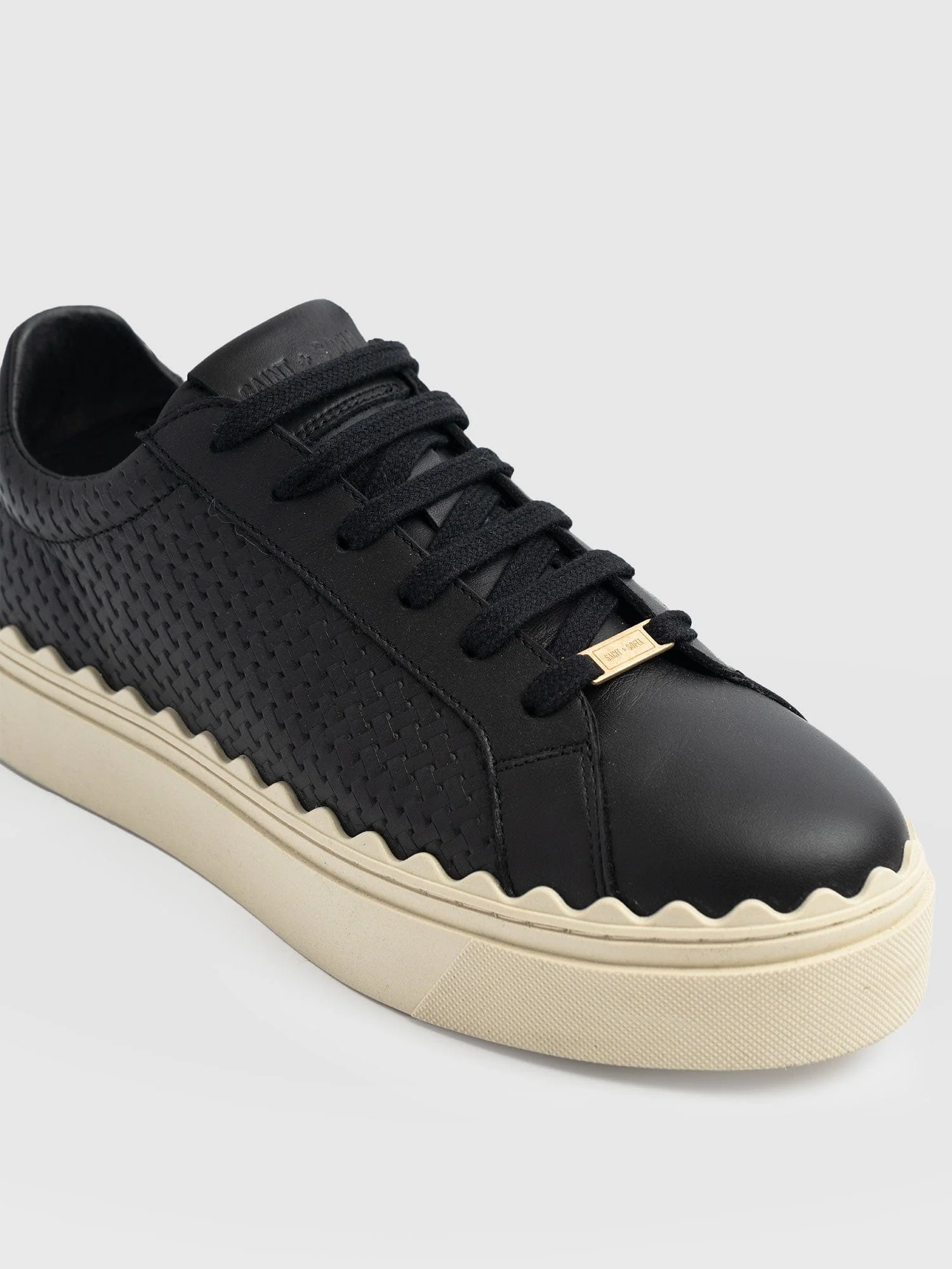 Brook Scallop Trainer - Black - Image 4