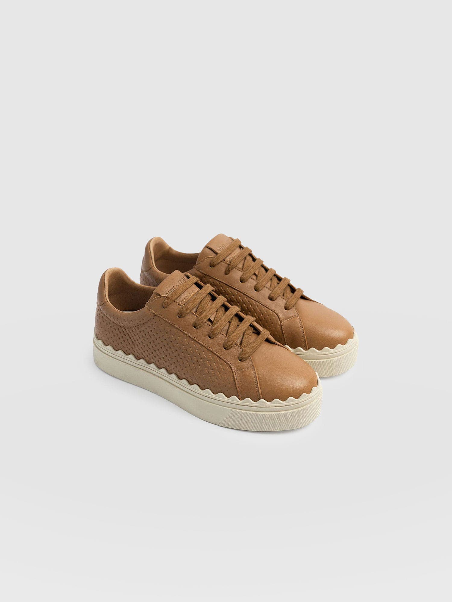 Brook Scallop Trainer - Tan - Image 3