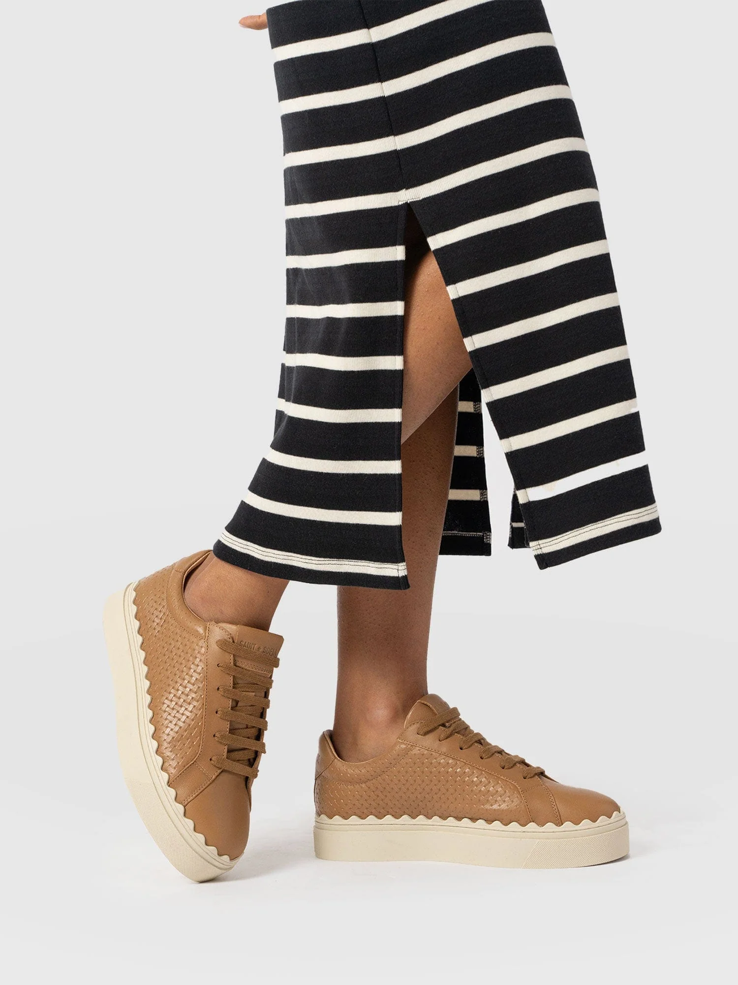 Brook Scallop Trainer - Tan - Image 6