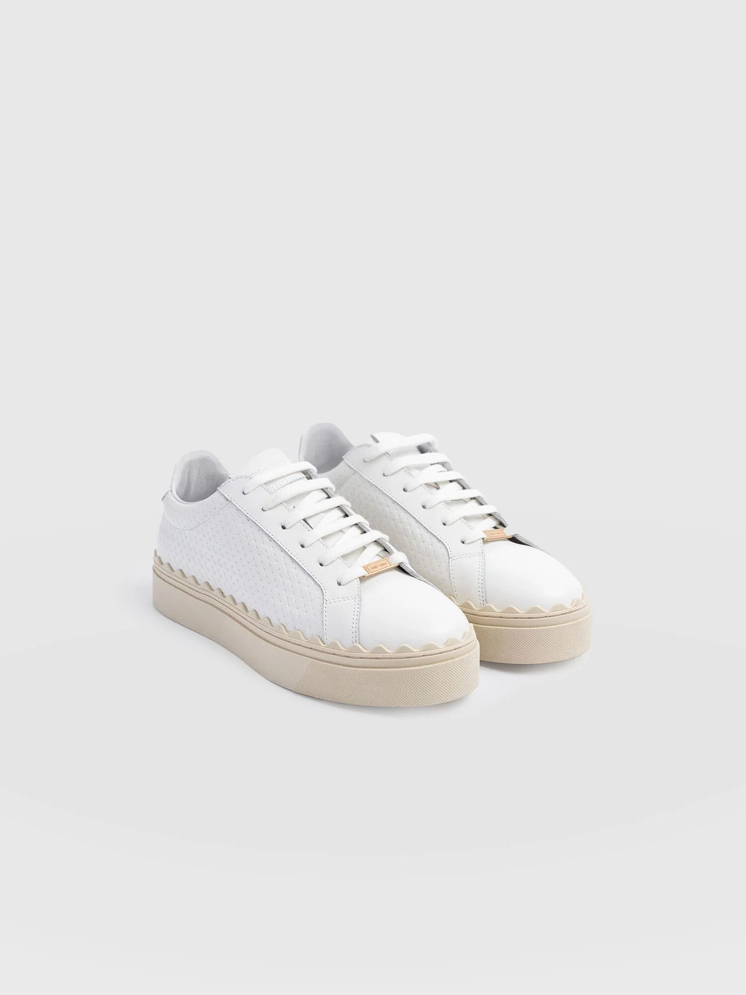 Brook Scallop Trainer - White - Image 3