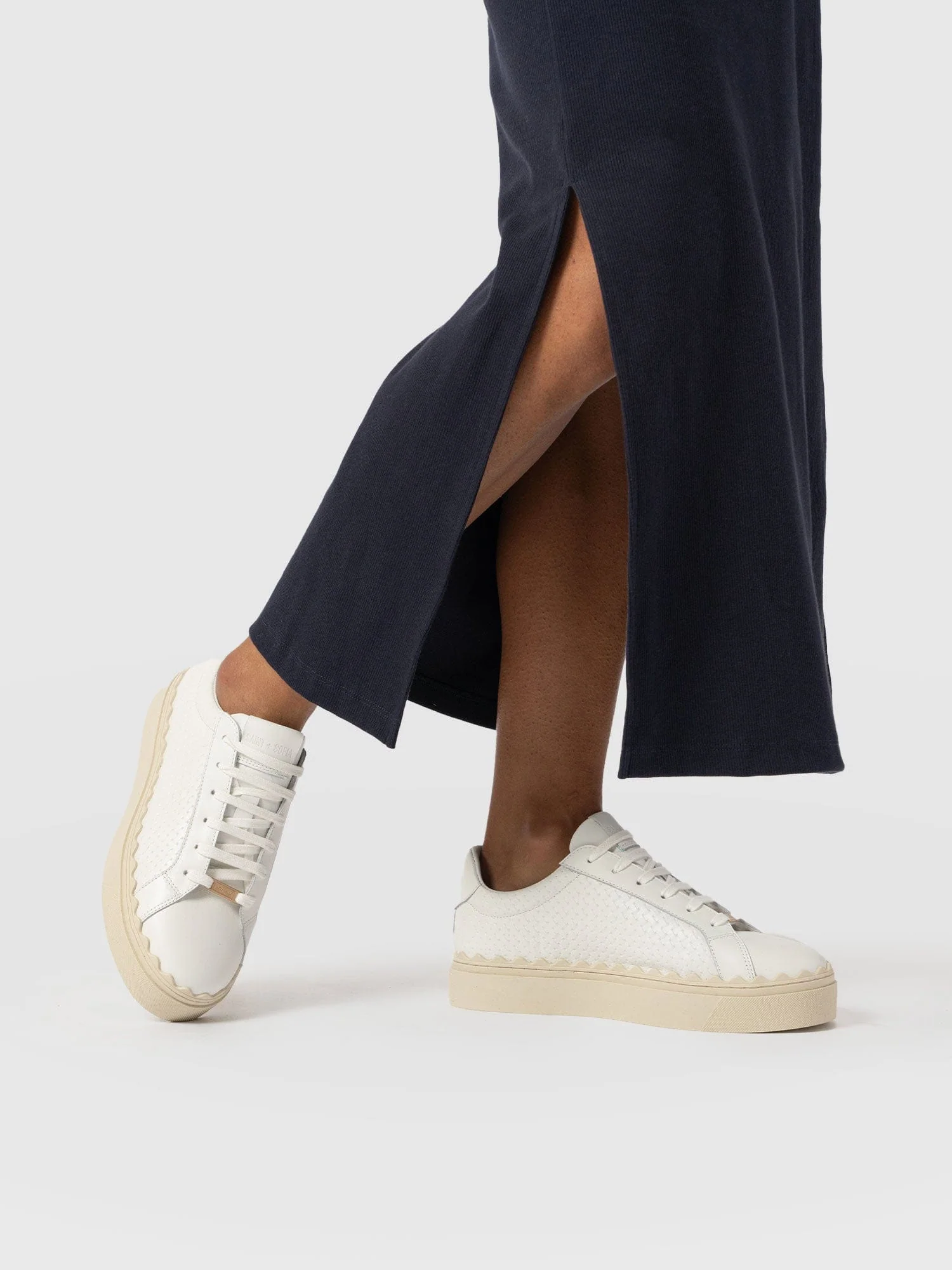 Brook Scallop Trainer - White - Image 6
