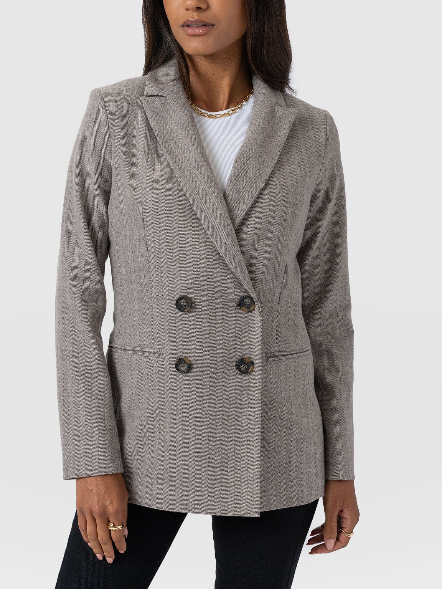 Cambridge Blazer - Brown Herringbone - Image 3