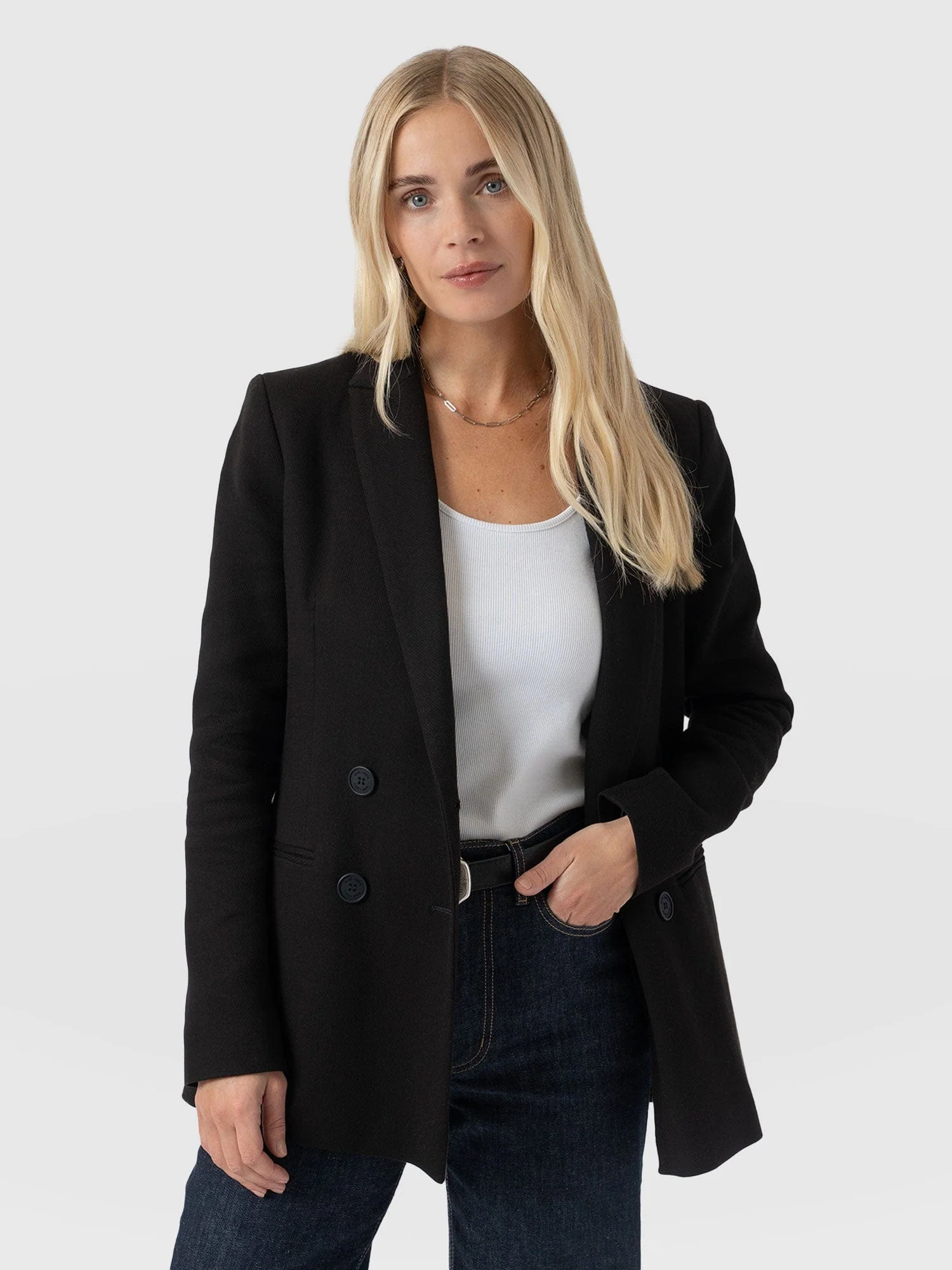 Cambridge Blazer Crepe - Black - Image 3