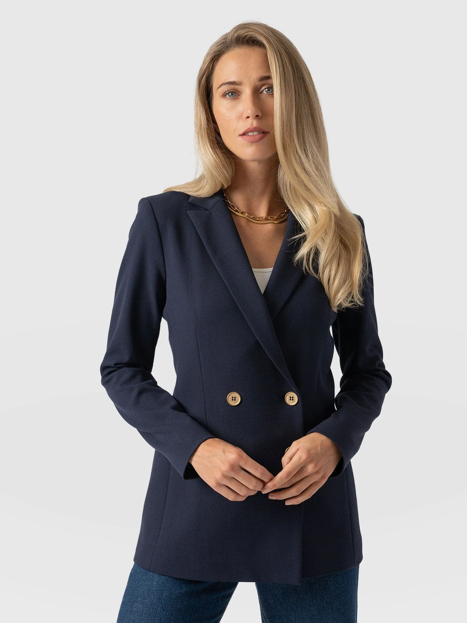 Cambridge Blazer - Navy Crepe - Image 6