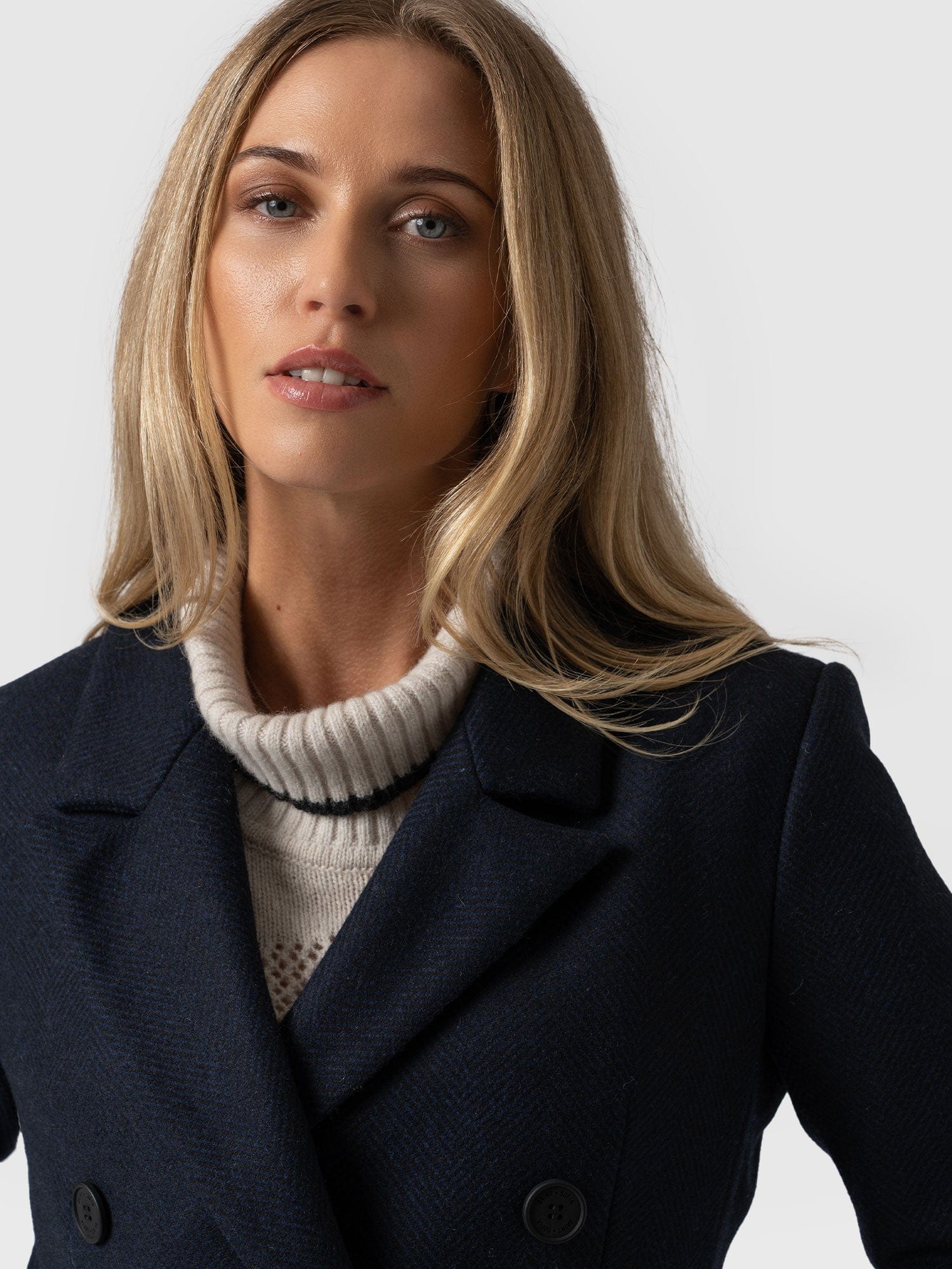 Cambridge Coat - Navy Chevron - Image 4