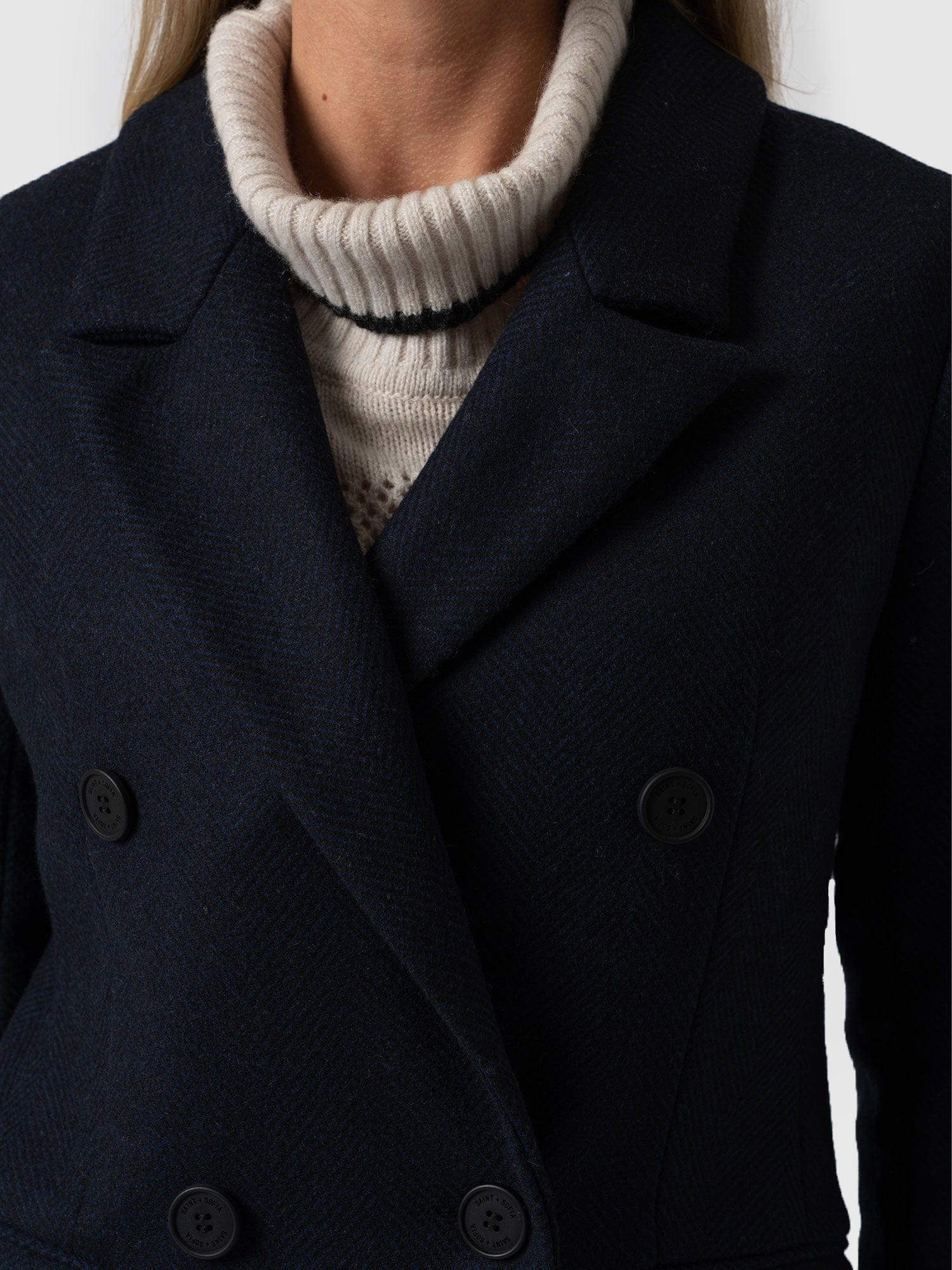 Cambridge Coat - Navy Chevron - Image 5