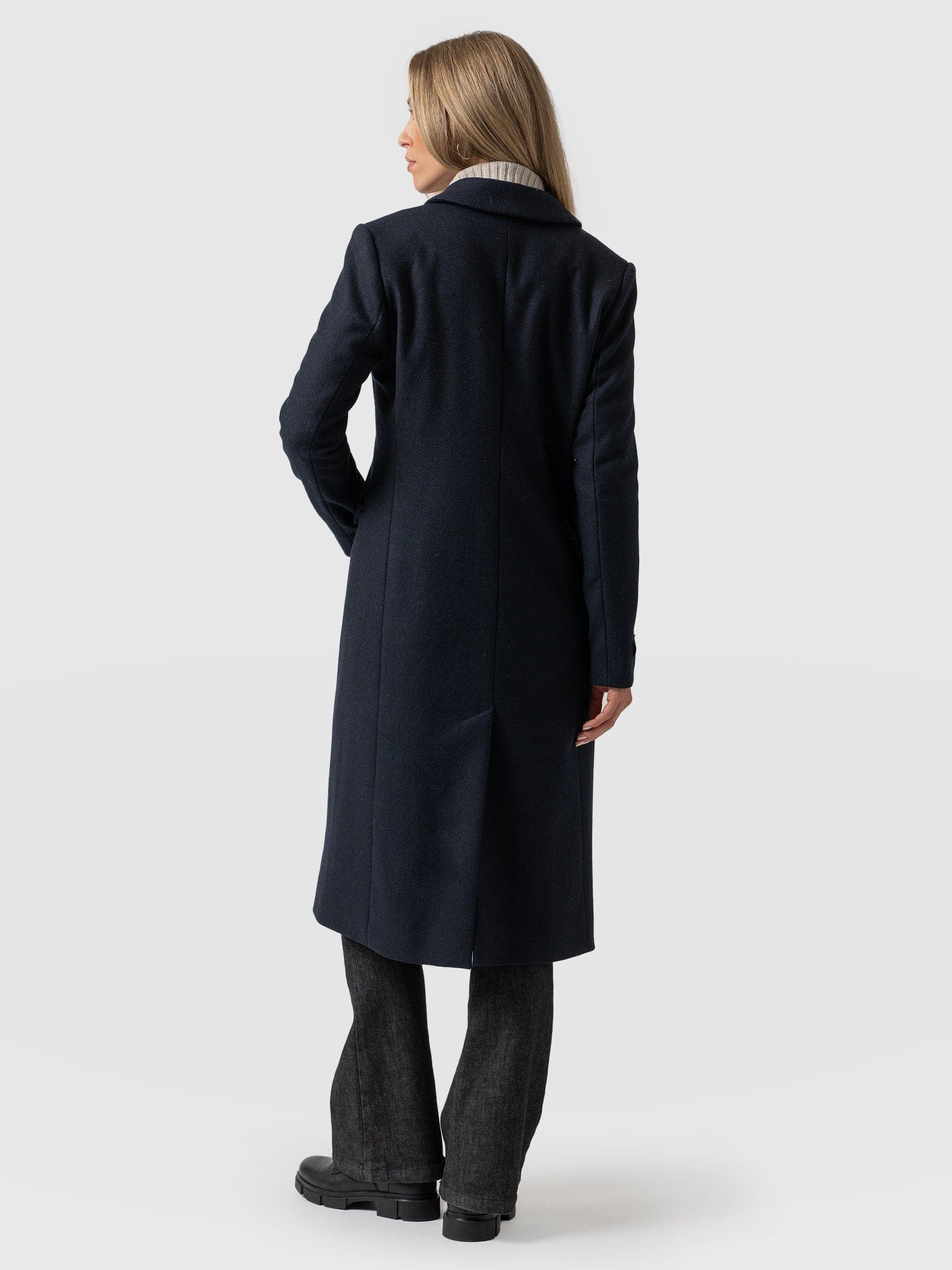 Cambridge Coat - Navy Chevron - Image 6