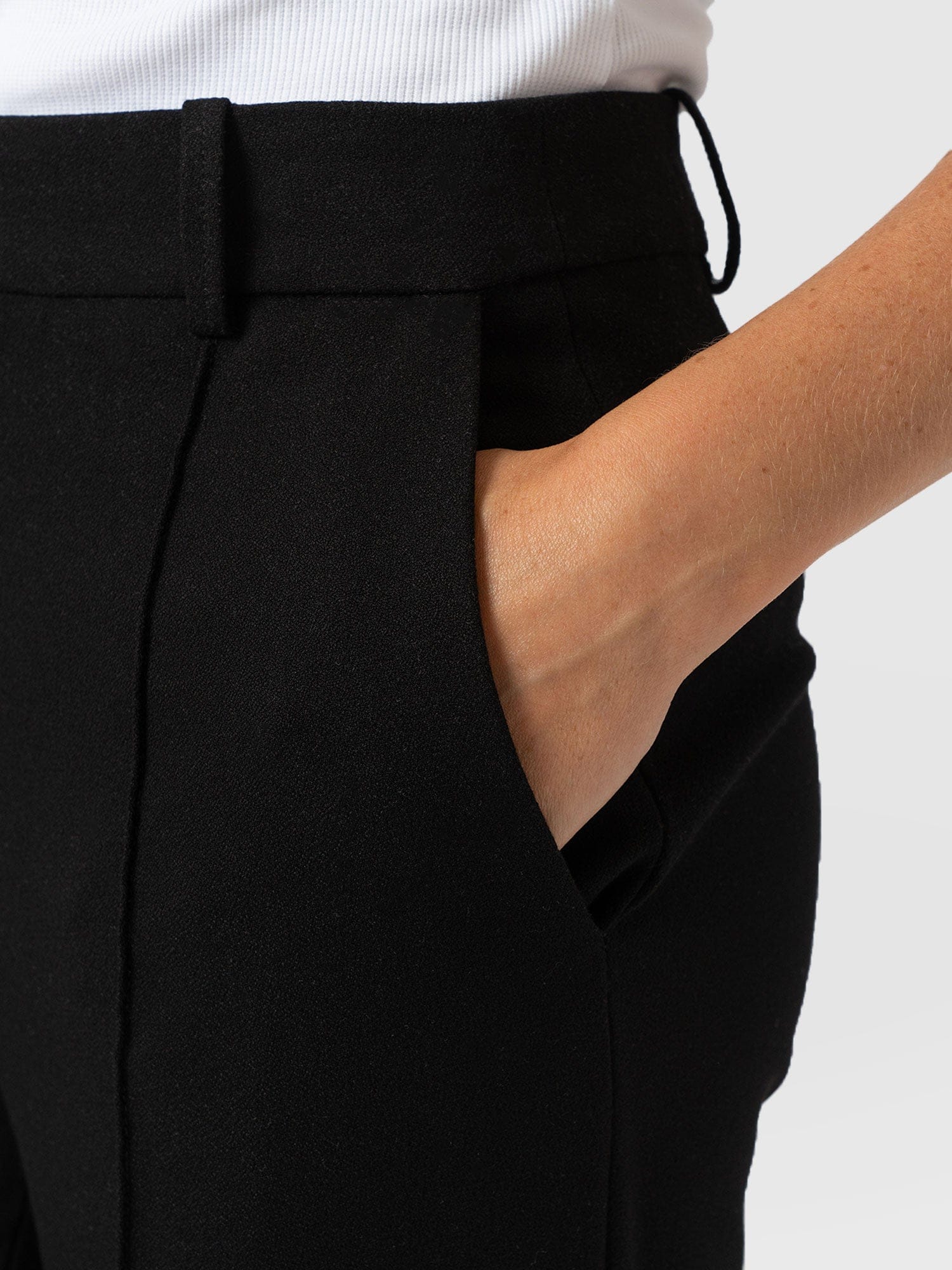 Cambridge Tailored Wide Leg Pant - Black - Image 5