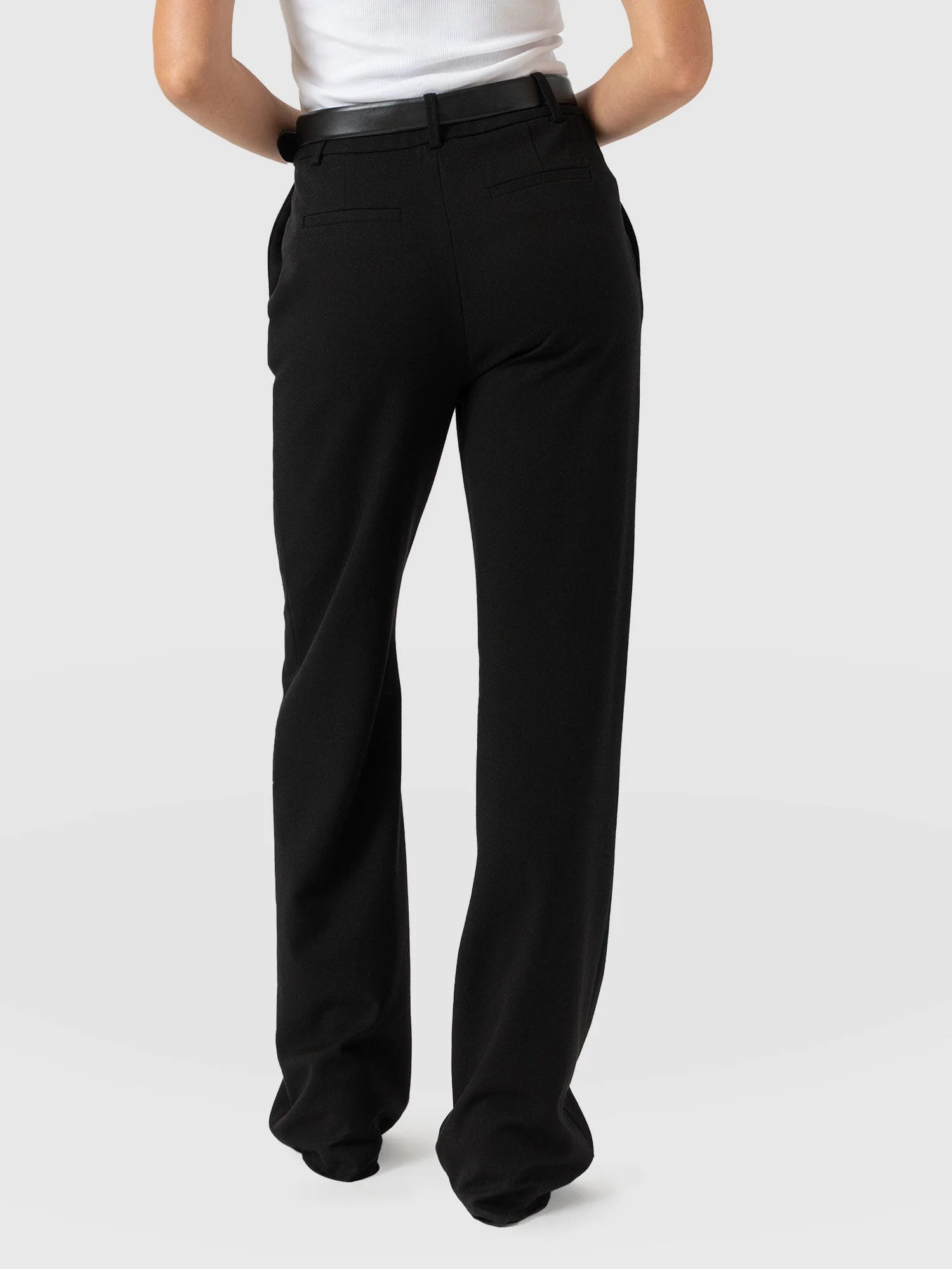 Cambridge Tailored Wide Leg Pant - Black - Image 6
