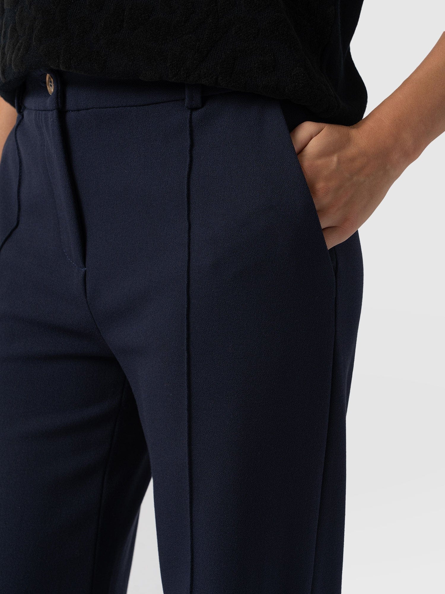Cambridge Tailored Wide Leg Pant - Navy - Image 3