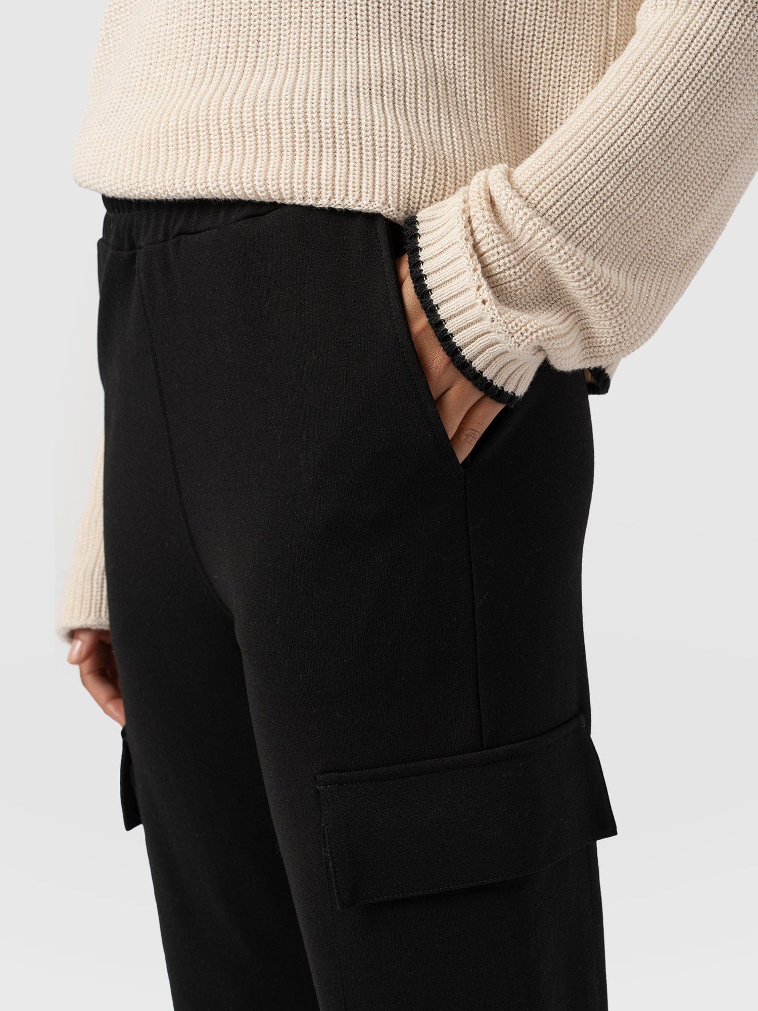 Cargo Tapered Pant - Black - Image 3