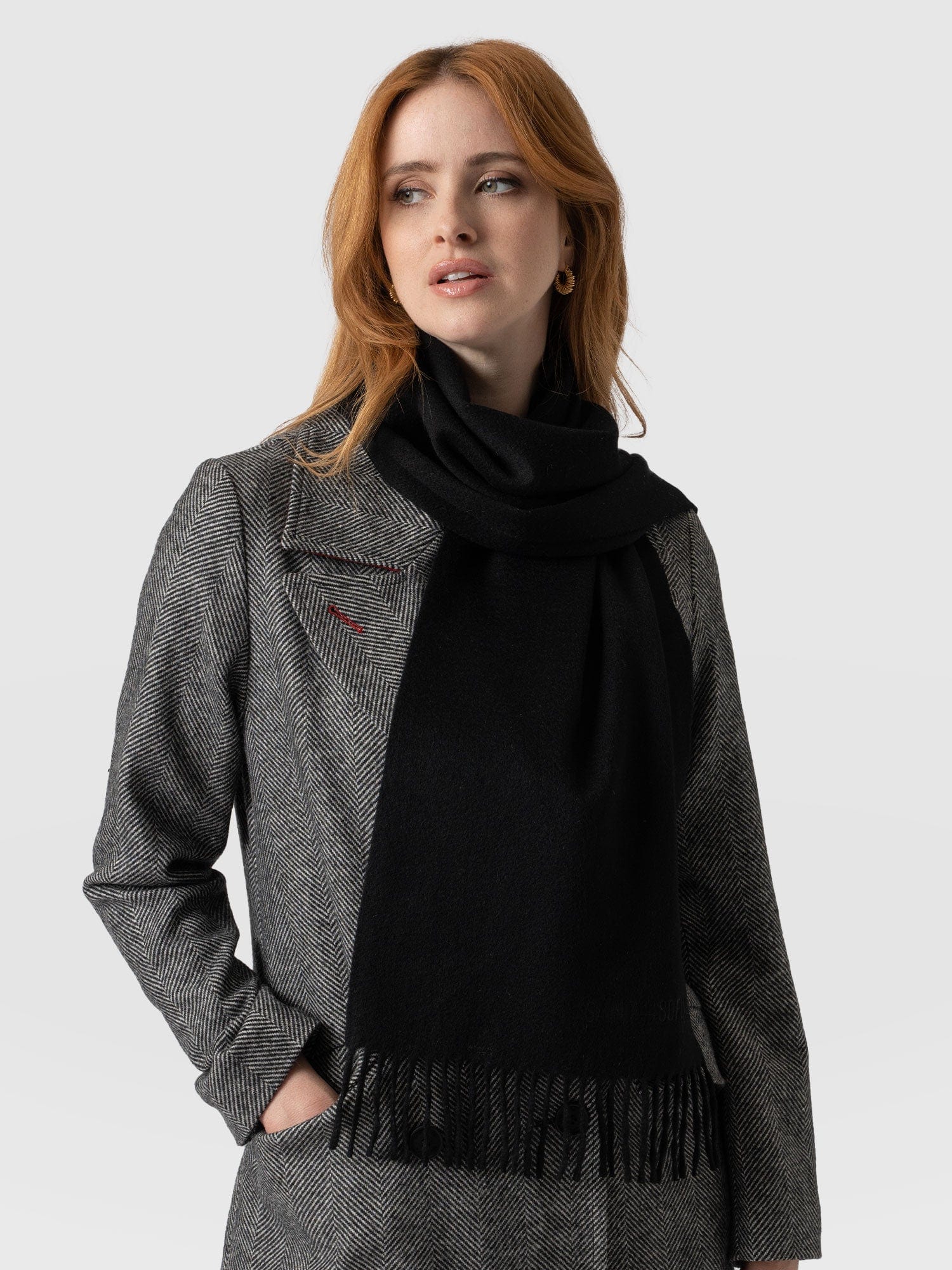 Cashmere Scarf - Black - Image 3