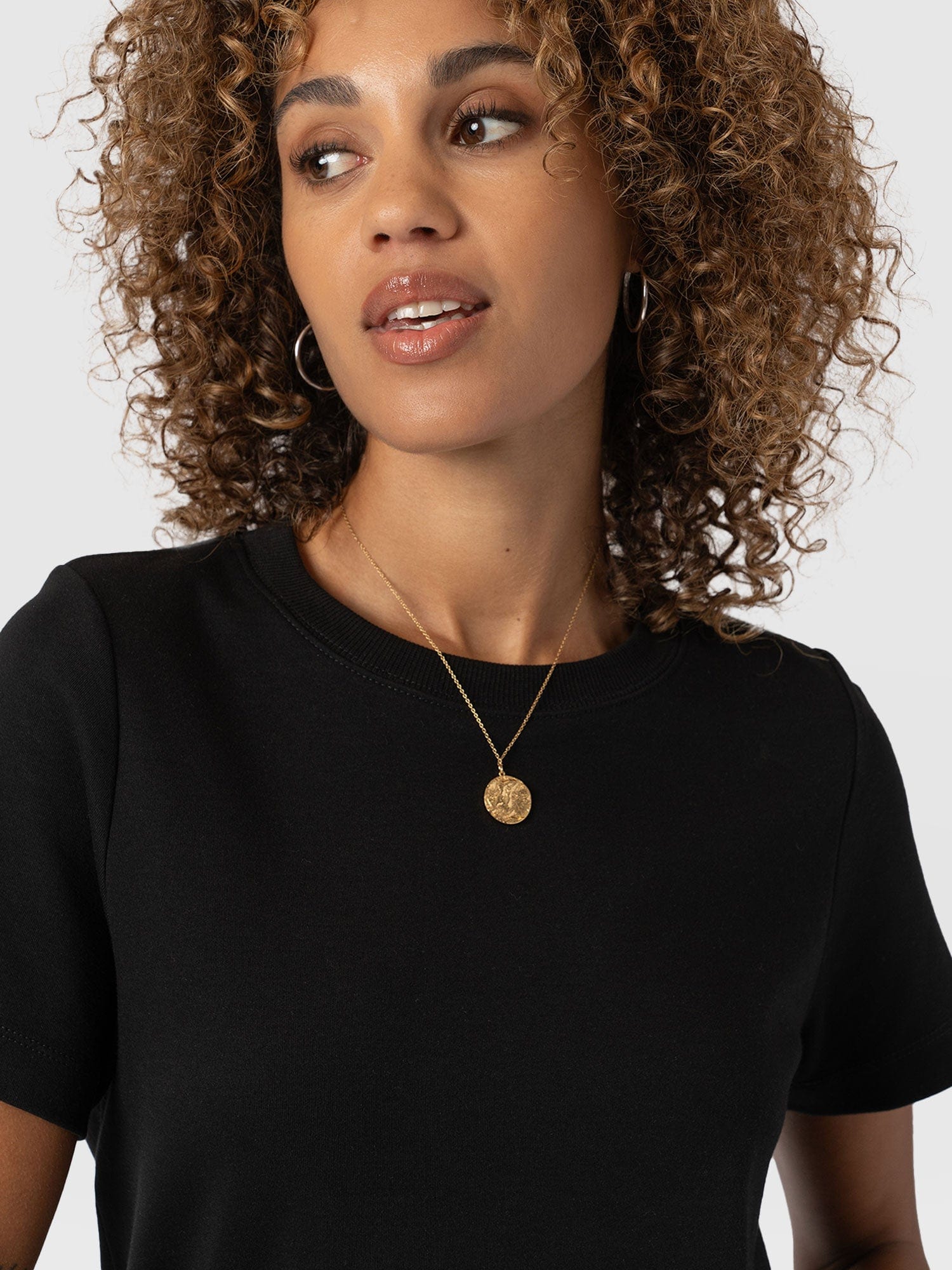 Chelsea Crew Neck Tee - Black - Image 3