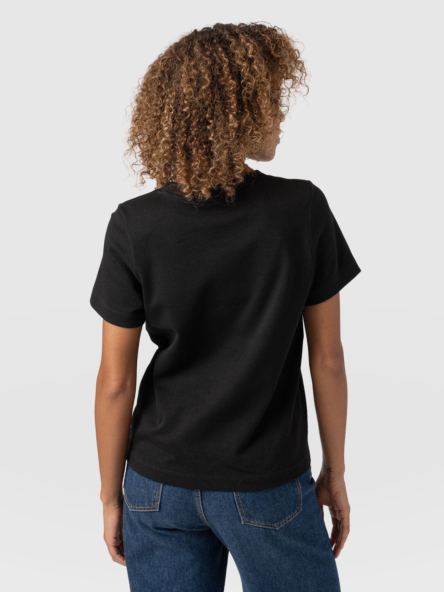Chelsea Crew Neck Tee - Black - Image 5