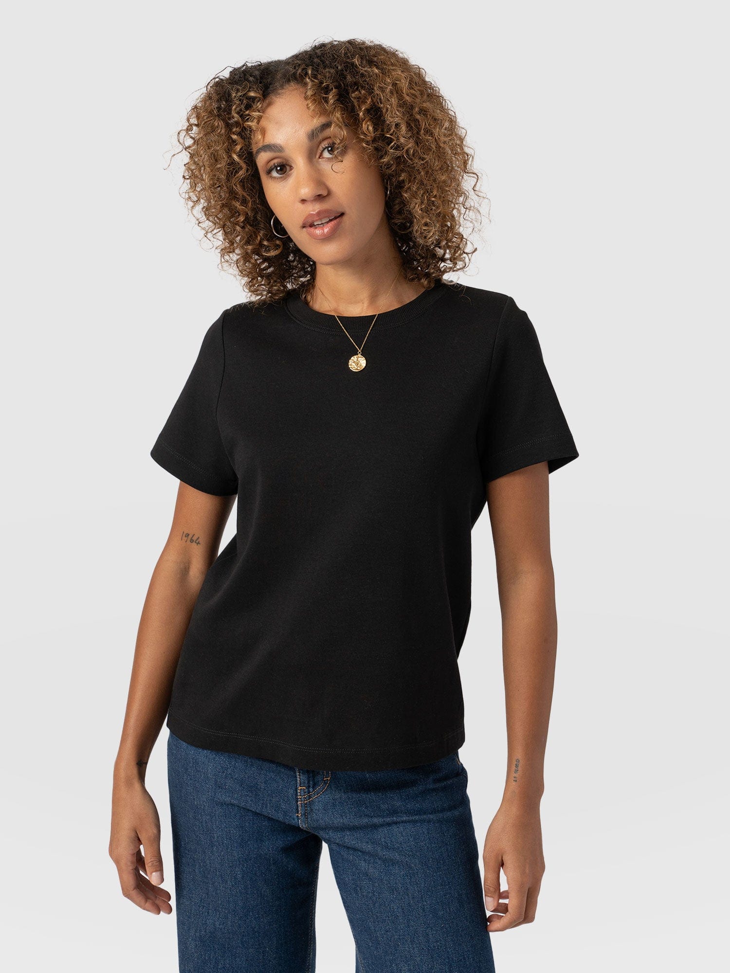 Chelsea Crew Neck Tee - Black - Image 6