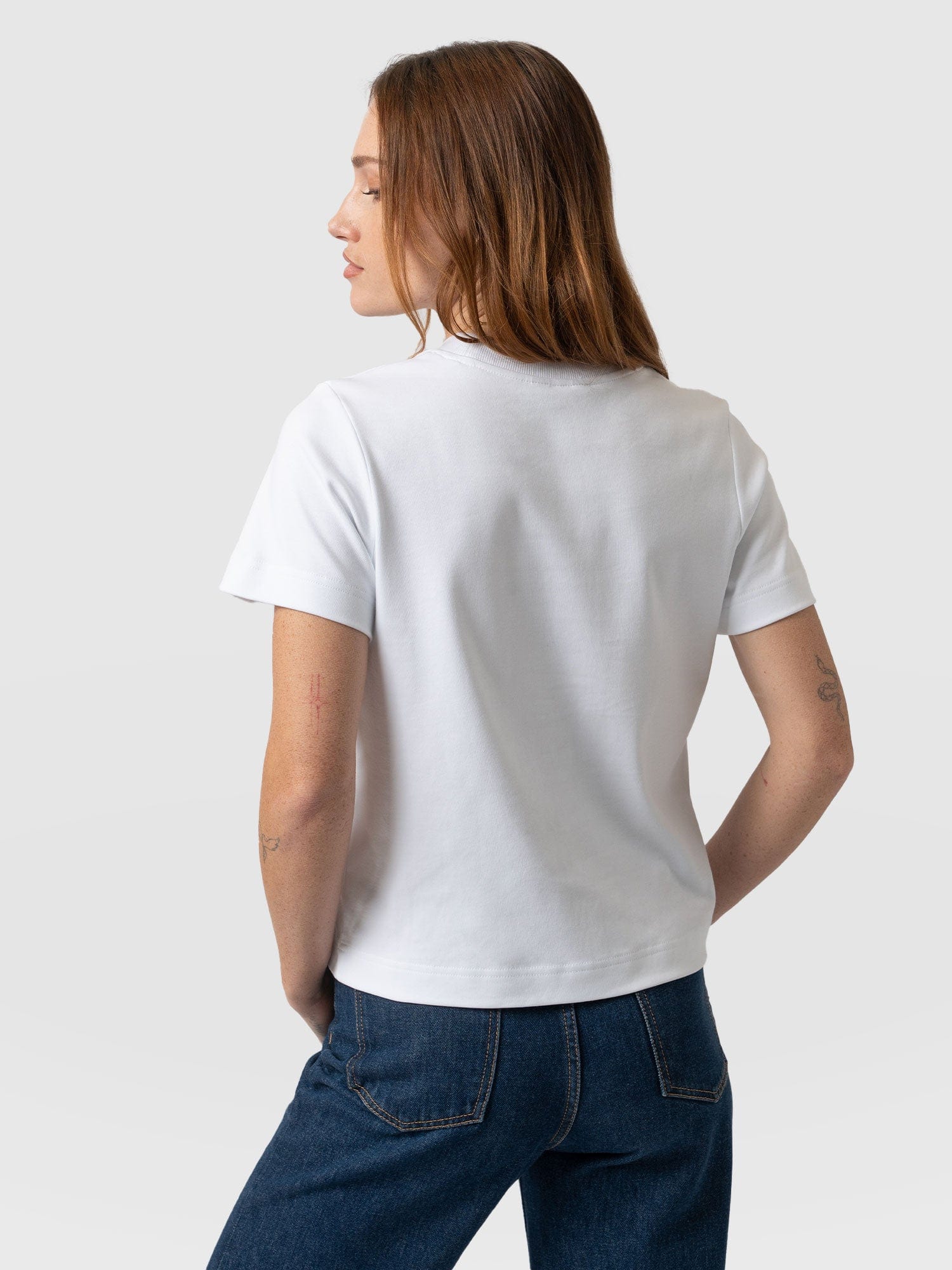 Chelsea Crew Neck Tee - White - Image 6