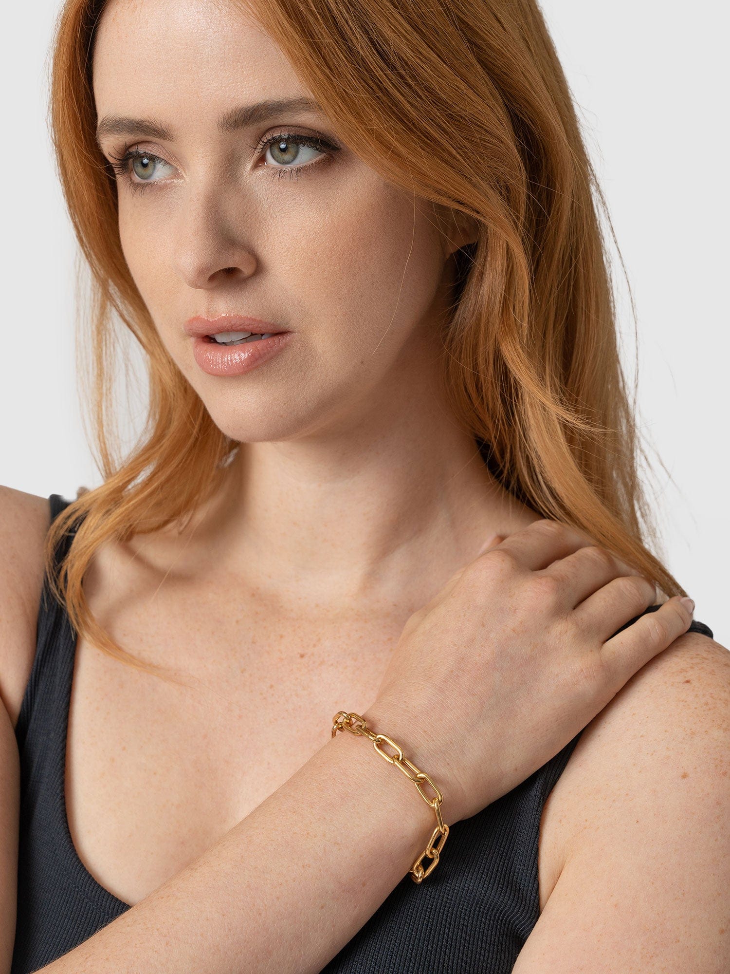 Cable Chain Bracelet - Gold - Image 3
