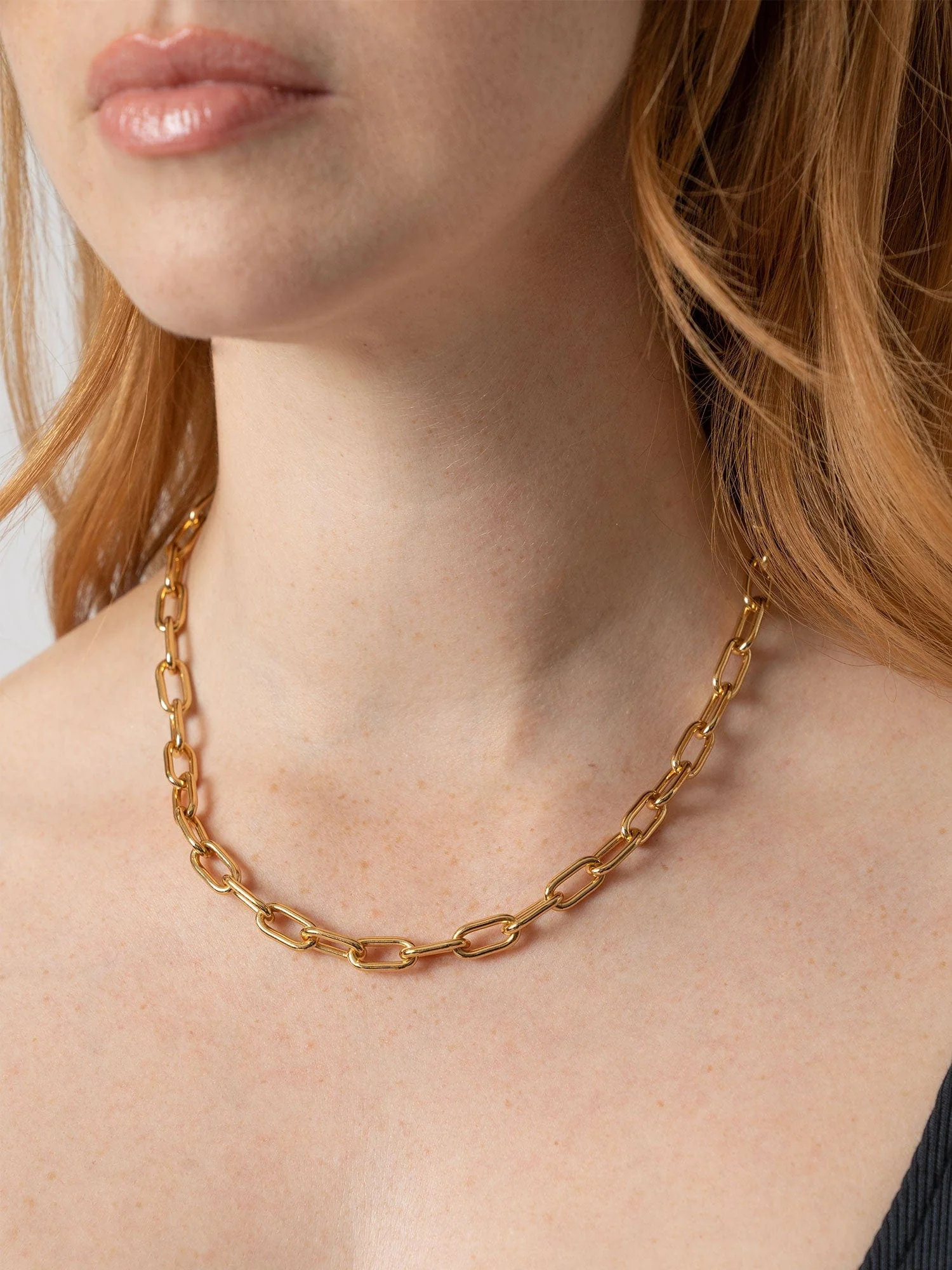 Cable Chain Necklace - Gold - Image 4