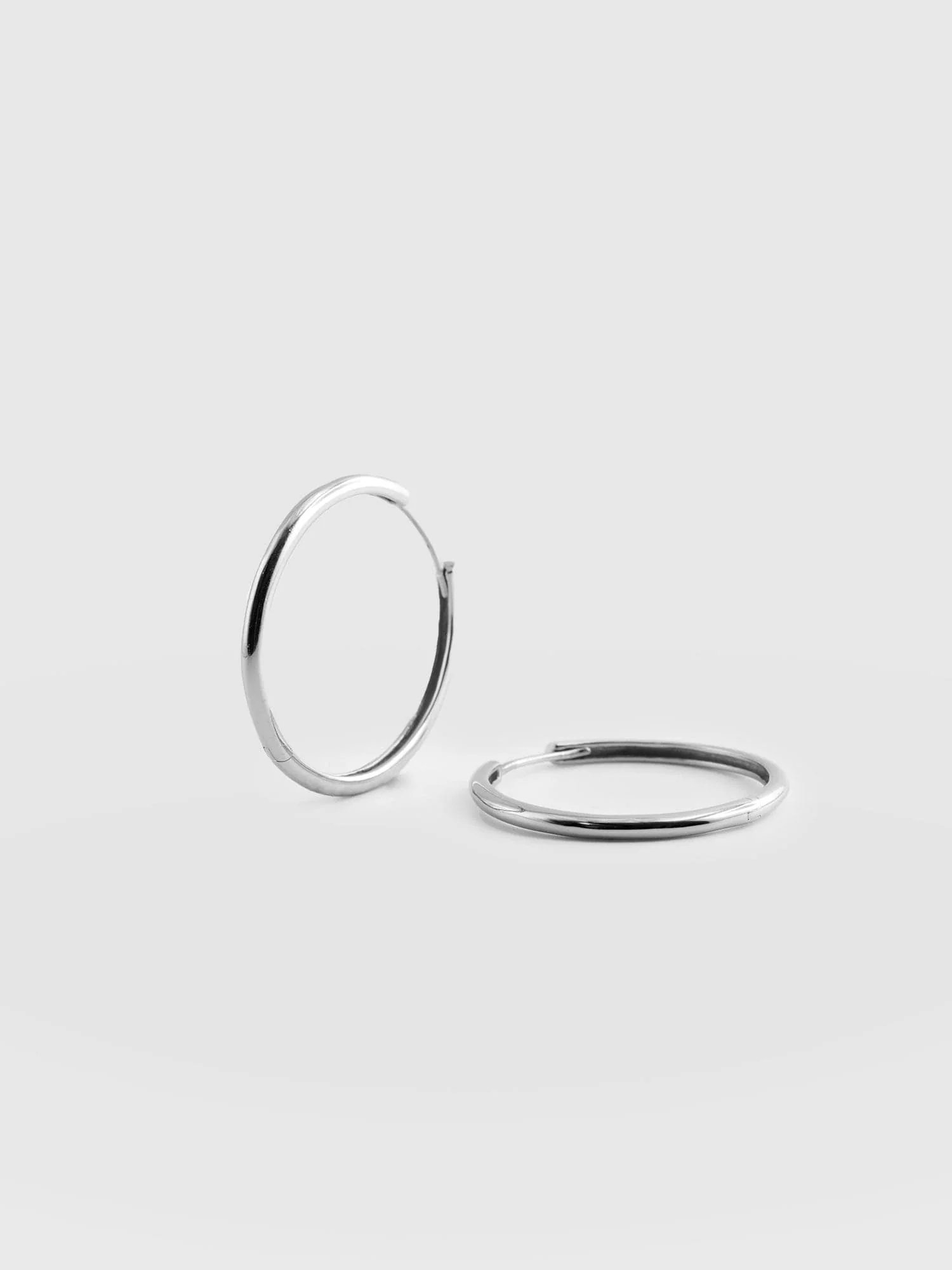 Classic Hoop Earrings - Silver - Image 5