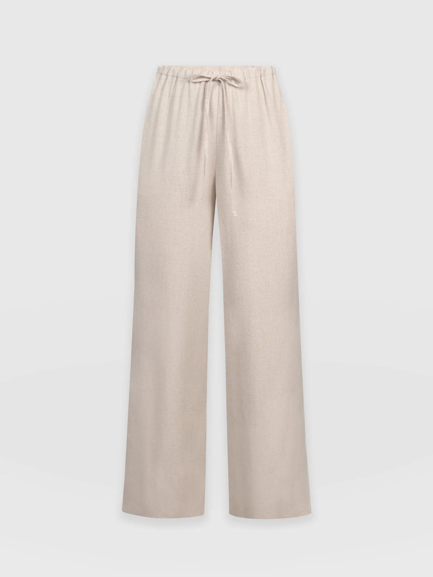 Corinne Linen Pant - Oatmeal - Image 7