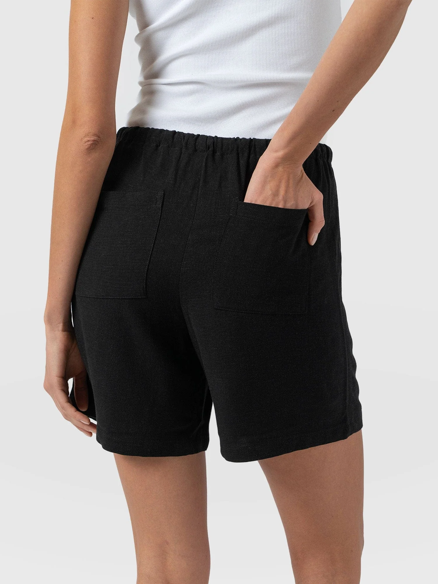 Corinne Linen Short - Black - Image 5