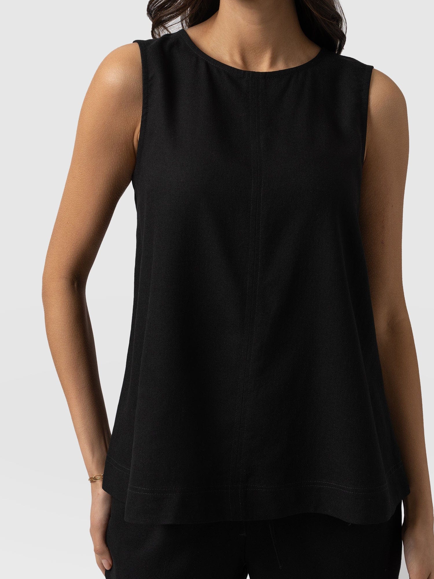 Corinne Linen Tunic - Black - Image 3