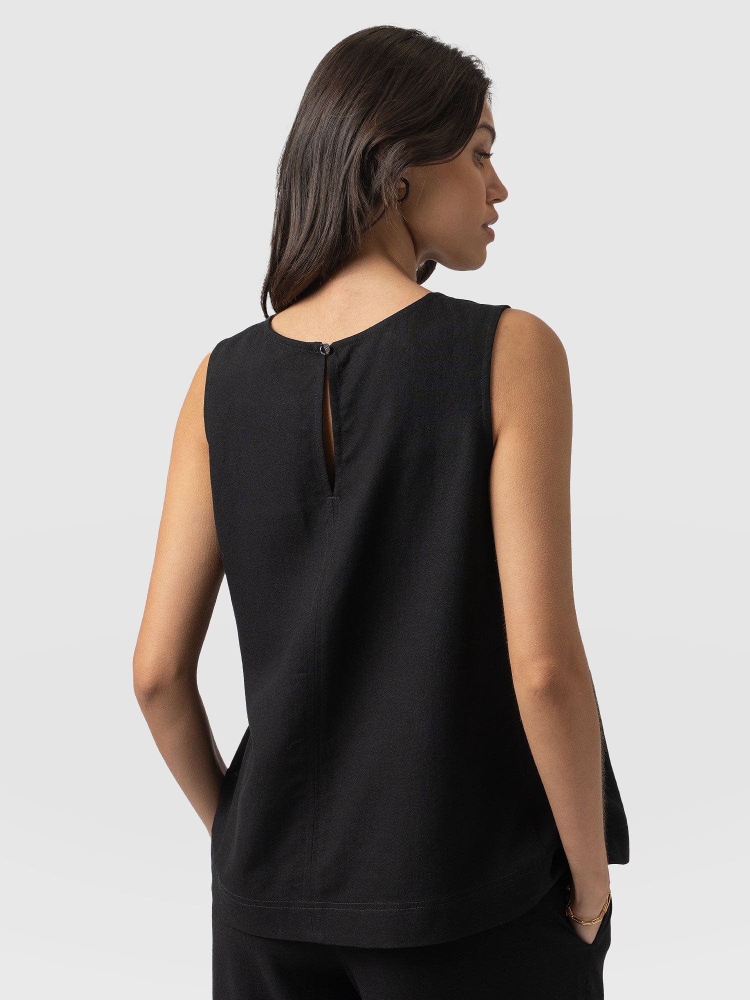 Corinne Linen Tunic - Black - Image 6