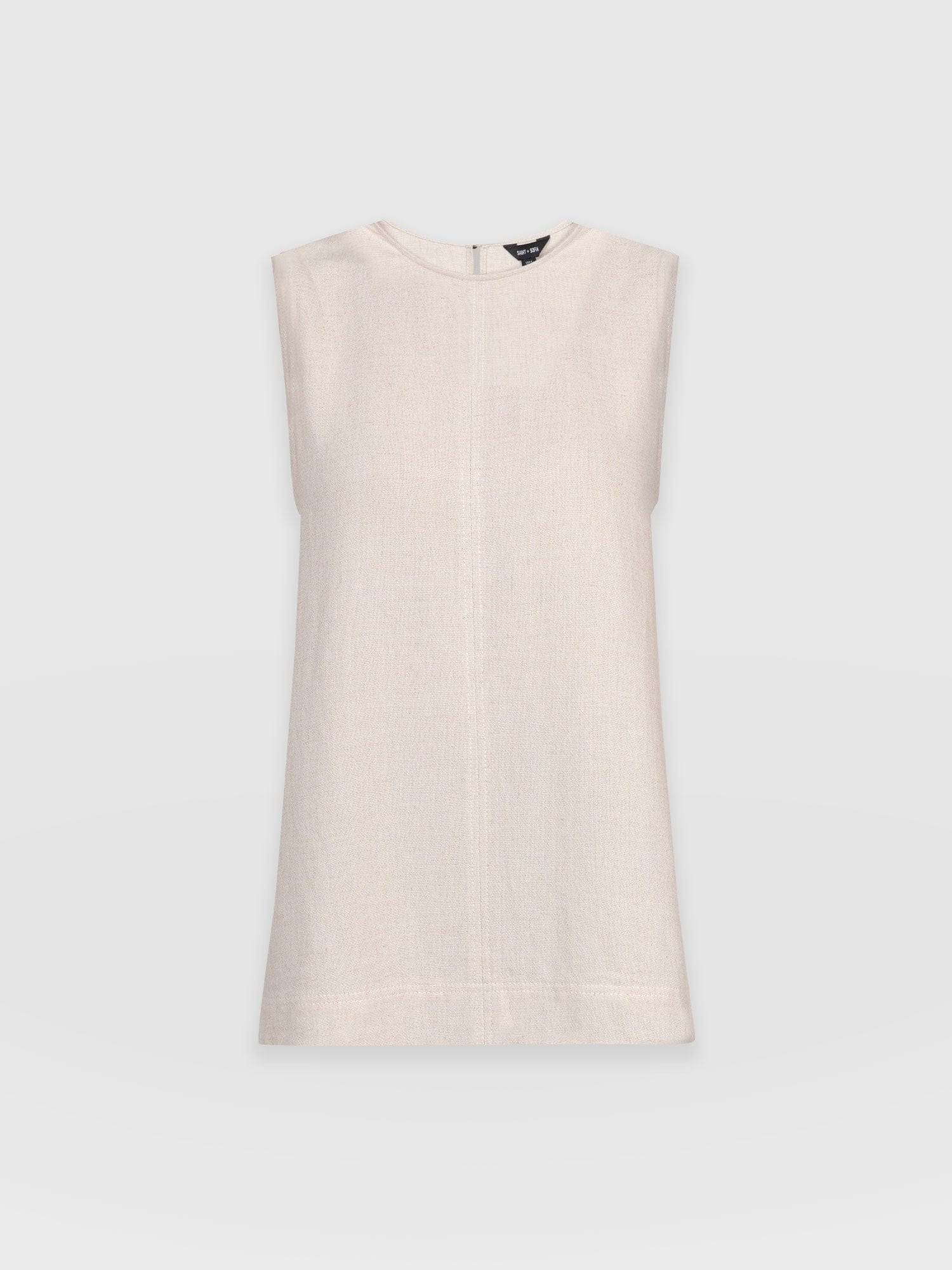 Corinne Linen Tunic - Oatmeal - Image 7