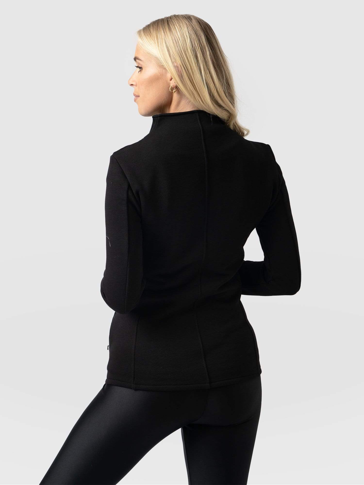 Cotton Biker Jacket - Black - Image 5
