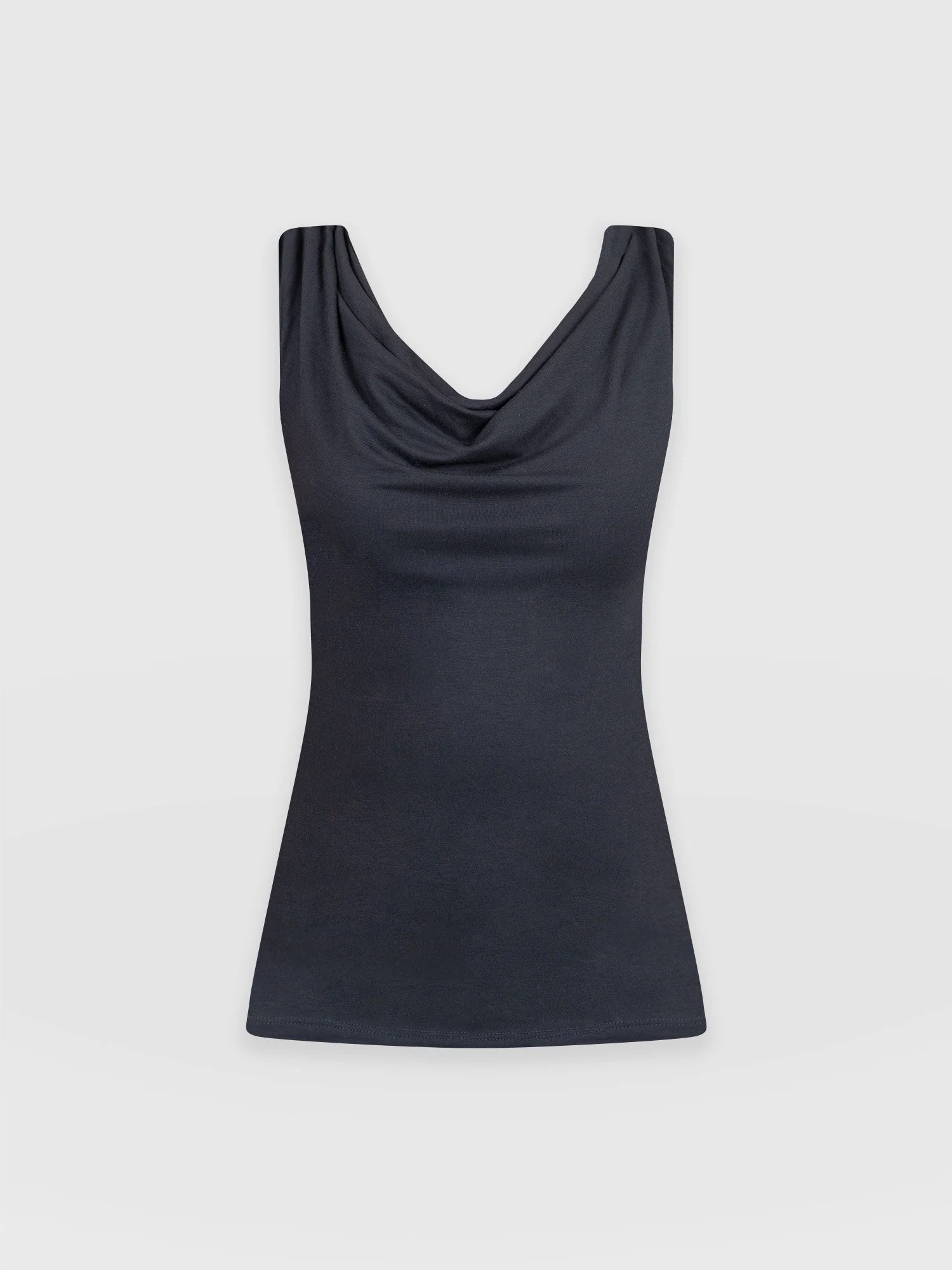 Cowl Neck Cami - Navy - Image 7
