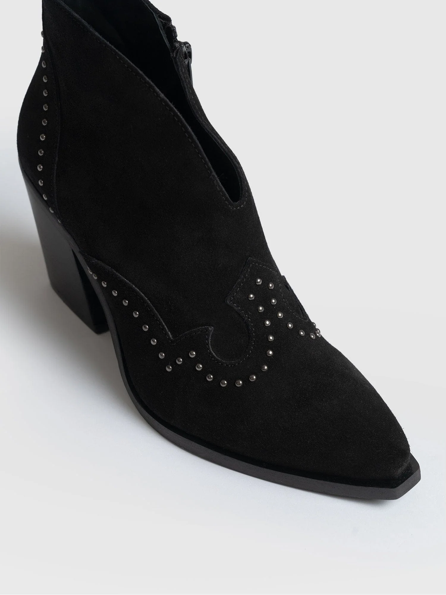 Dallas Studded Ankle Boot - Black - Image 4