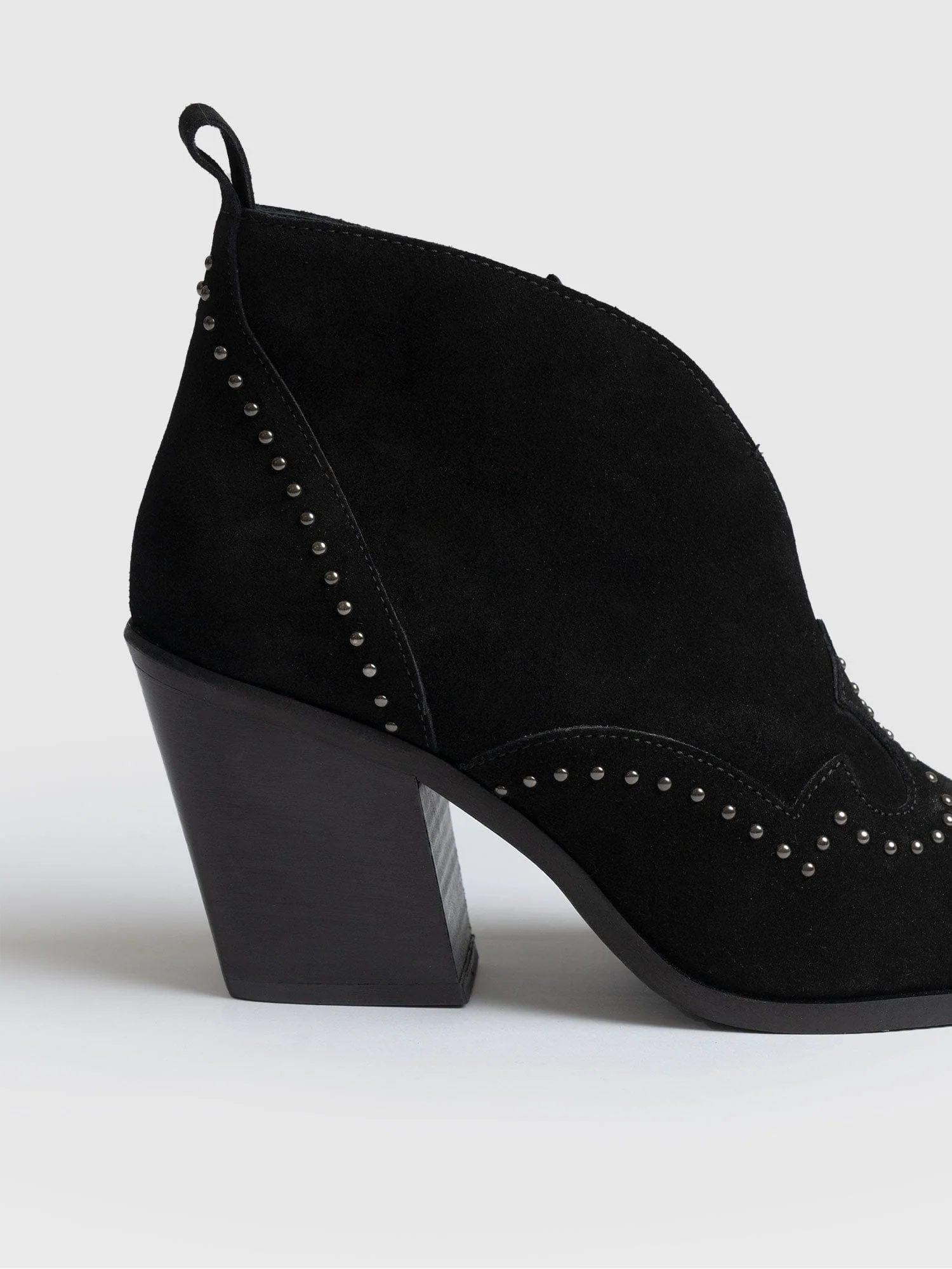 Dallas Studded Ankle Boot - Black - Image 5