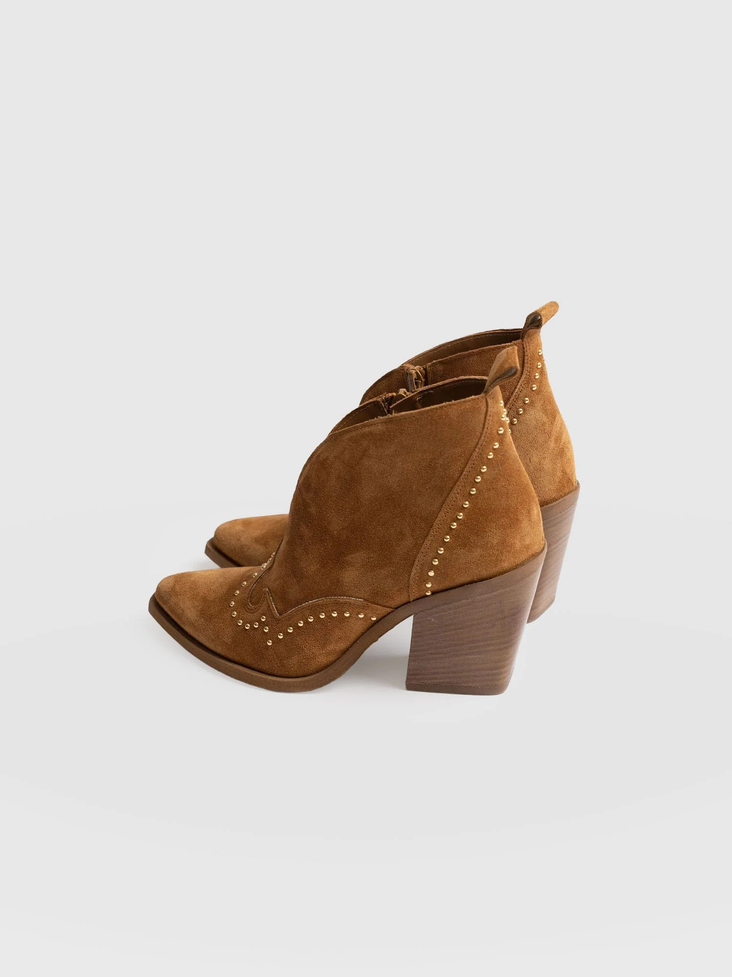 Dallas Studded Ankle Boot - Tan - Image 3