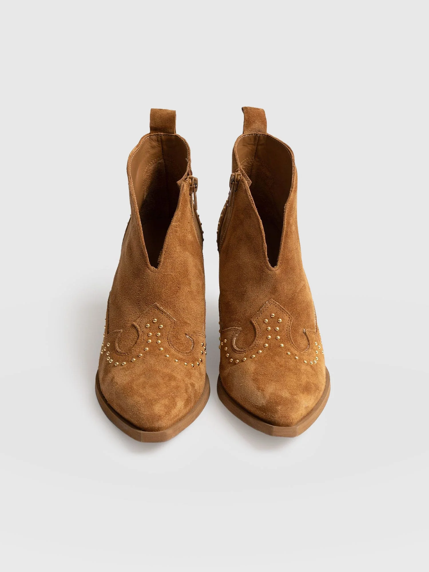 Dallas Studded Ankle Boot - Tan - Image 4