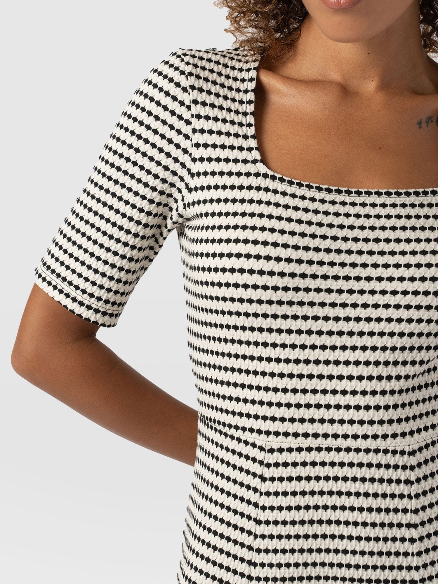 Darcey Flared Dress - Jacquard - Image 5